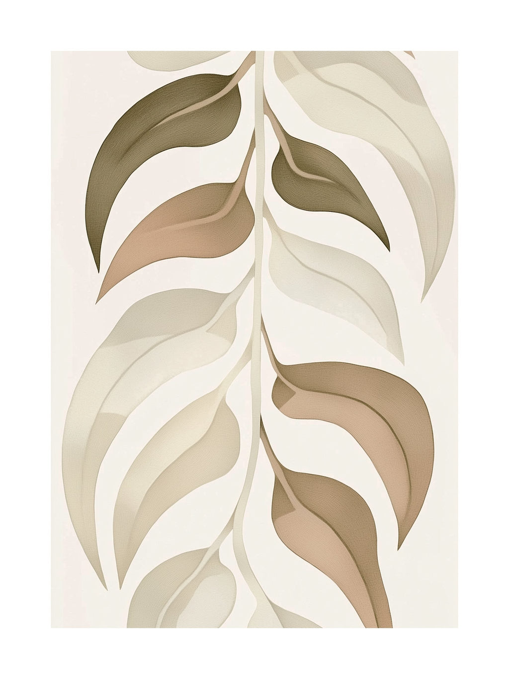 Serene Leaves Poster