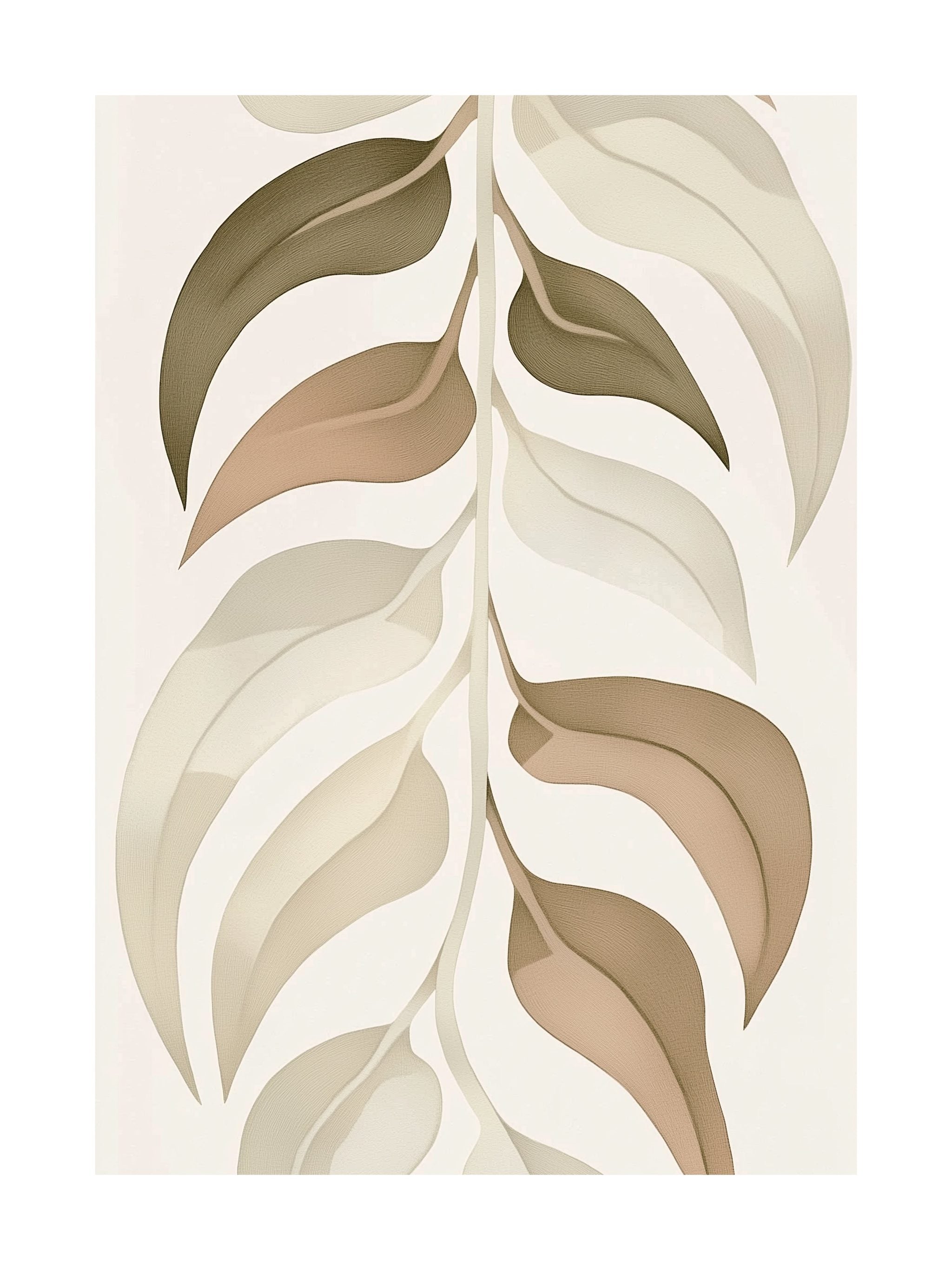 Serene Leaves Poster
