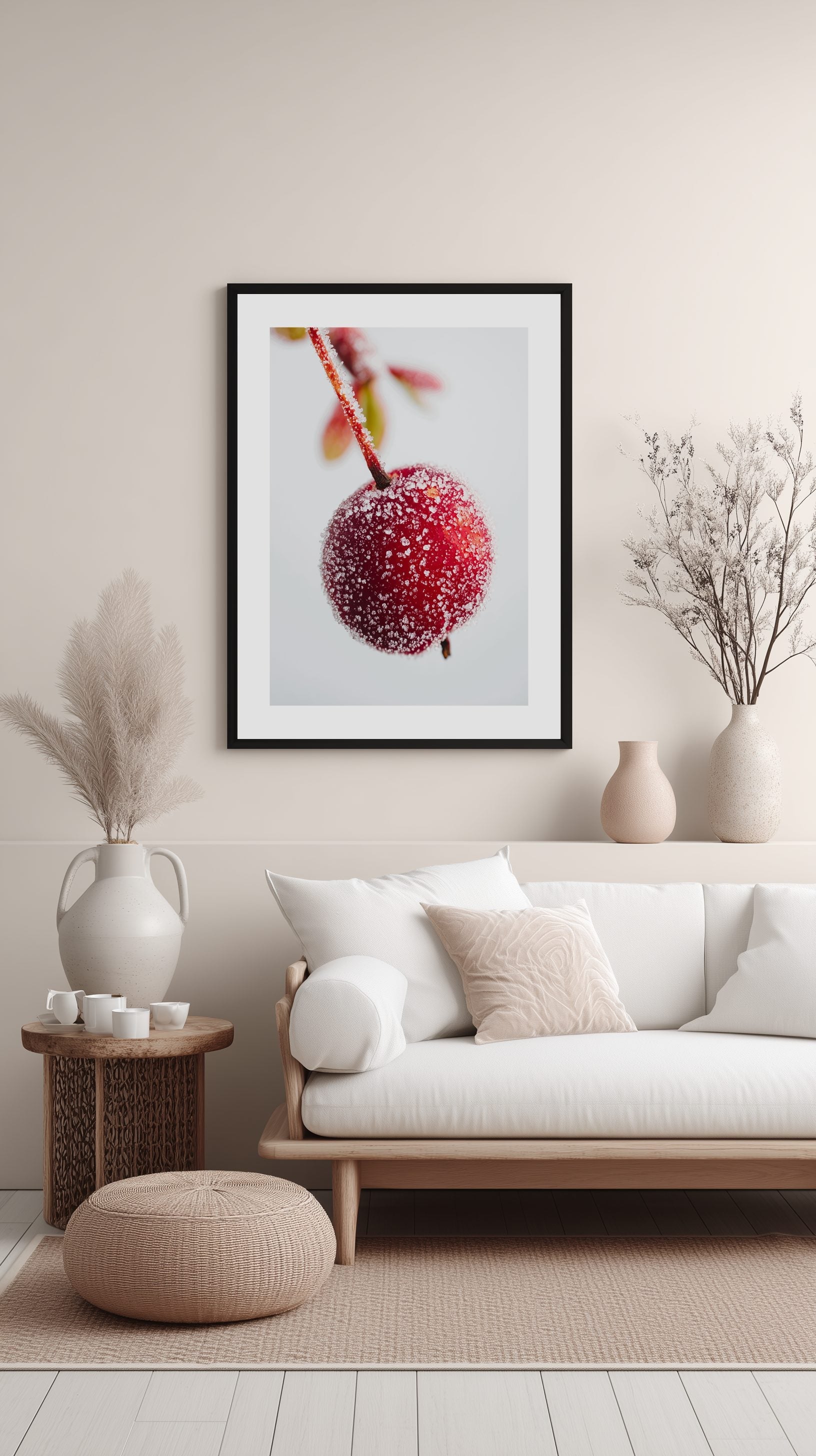 Frosted Red Berry Poster