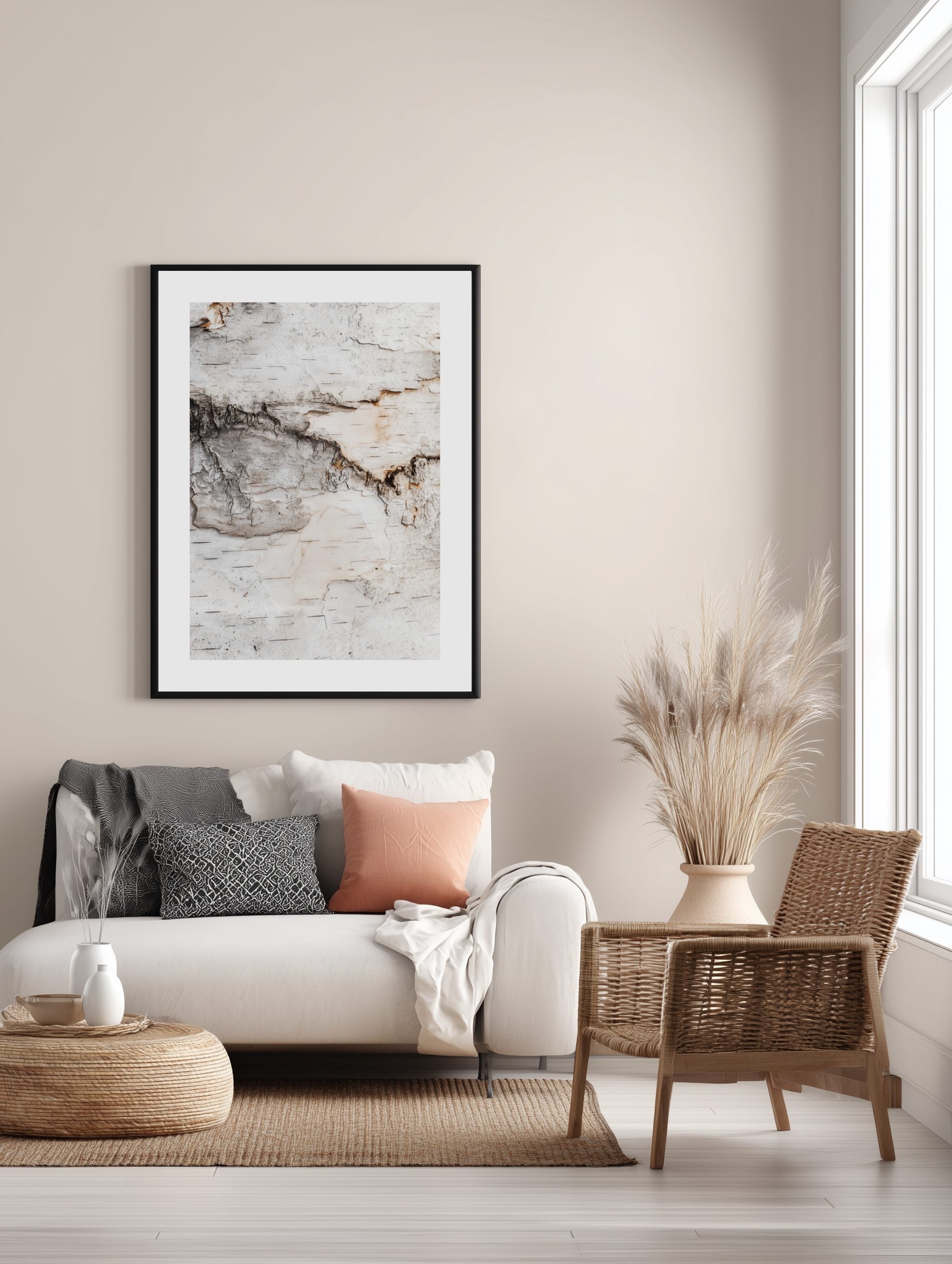 Birch Bark Texture Poster