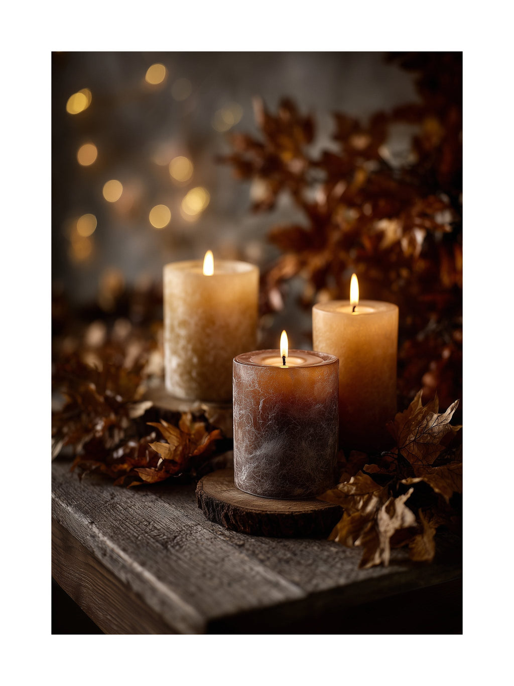 Autumn Candlelight Poster