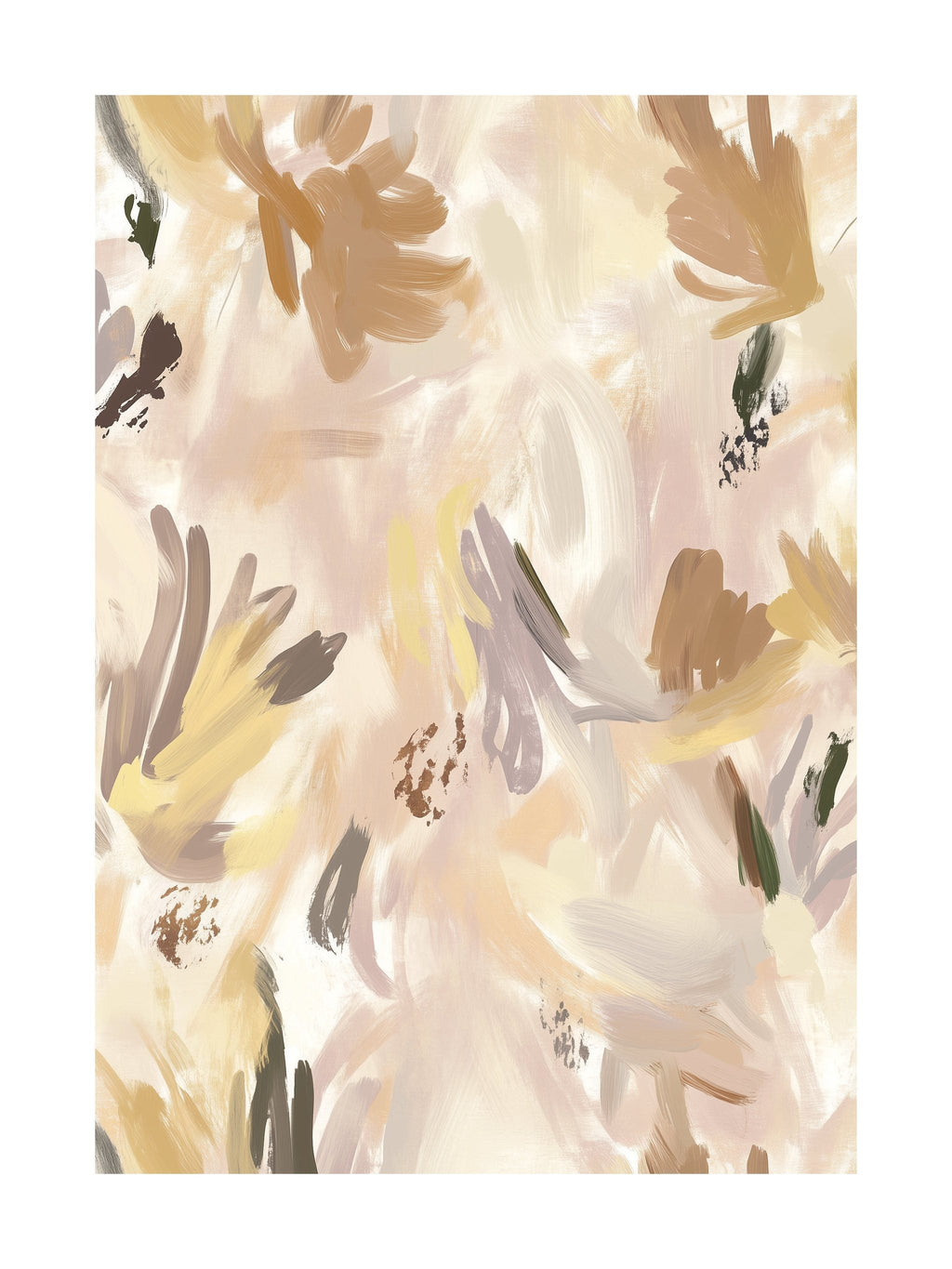 Subtle Floral Patterns Poster
