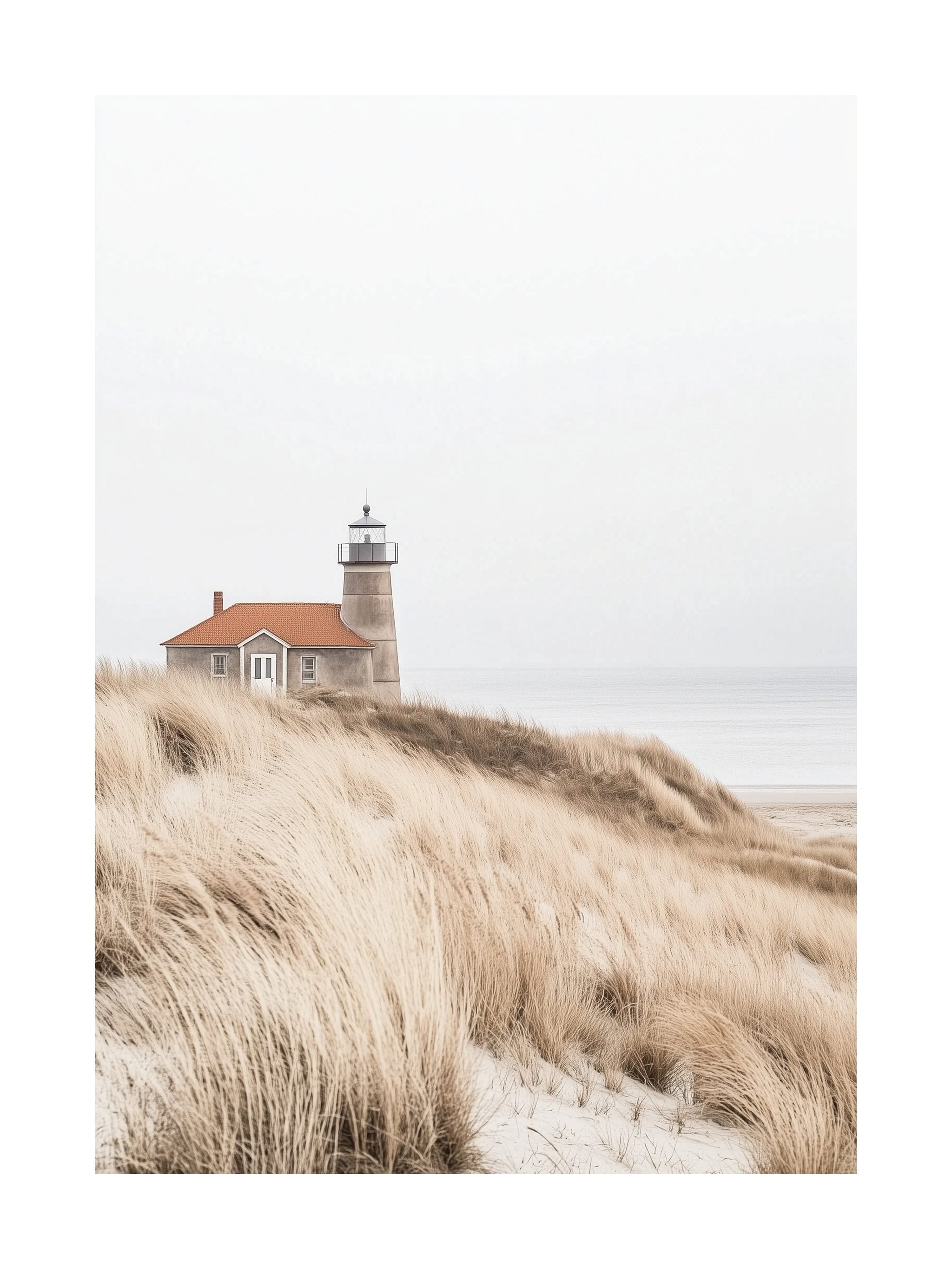 Nordic Lighthouse Dunes Poster