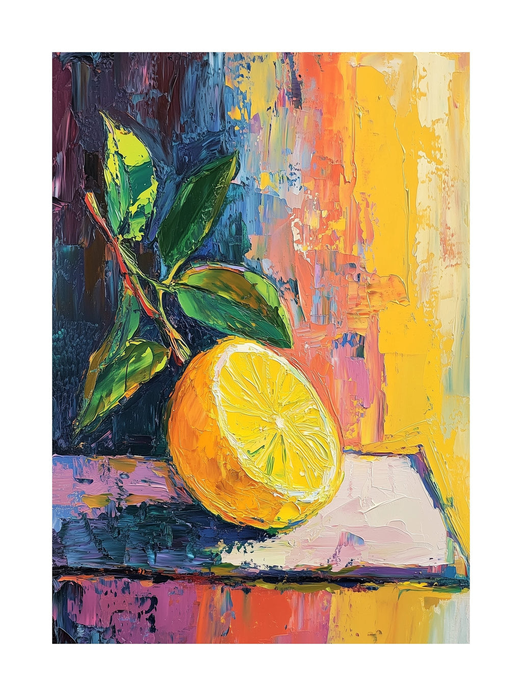 Sunny Lemon Still Life Poster