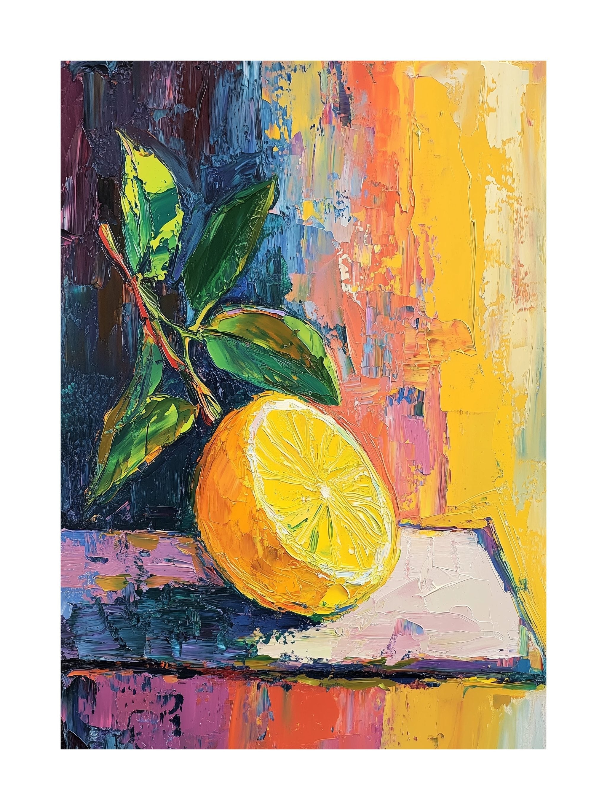 Sunny Lemon Still Life Poster