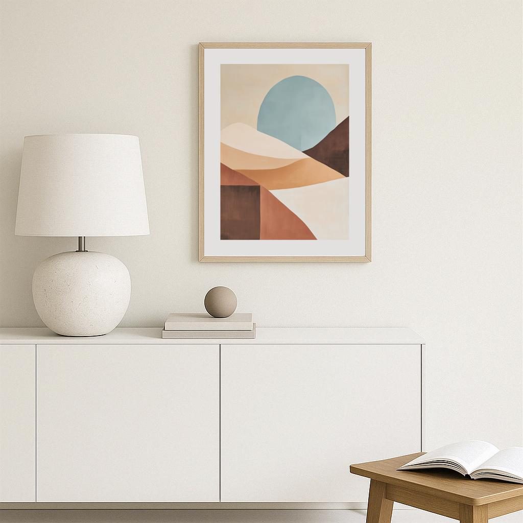 Desert Moonscape Poster