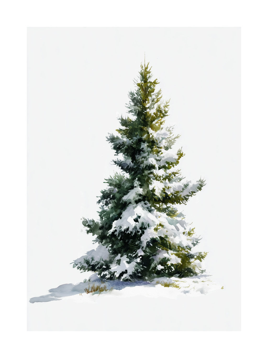Snowy Pine Tree Poster