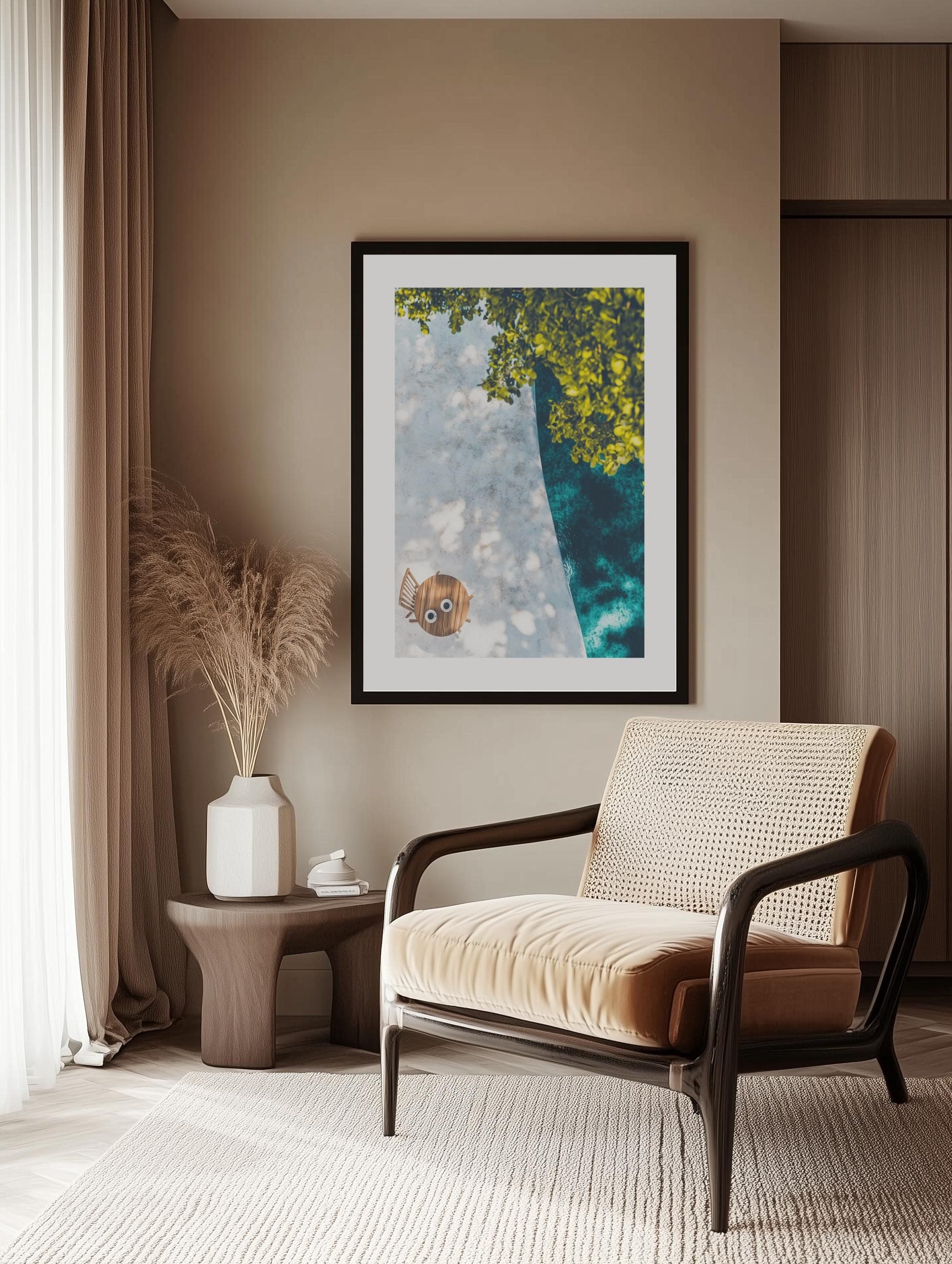 Sunlit Café Corner Poster