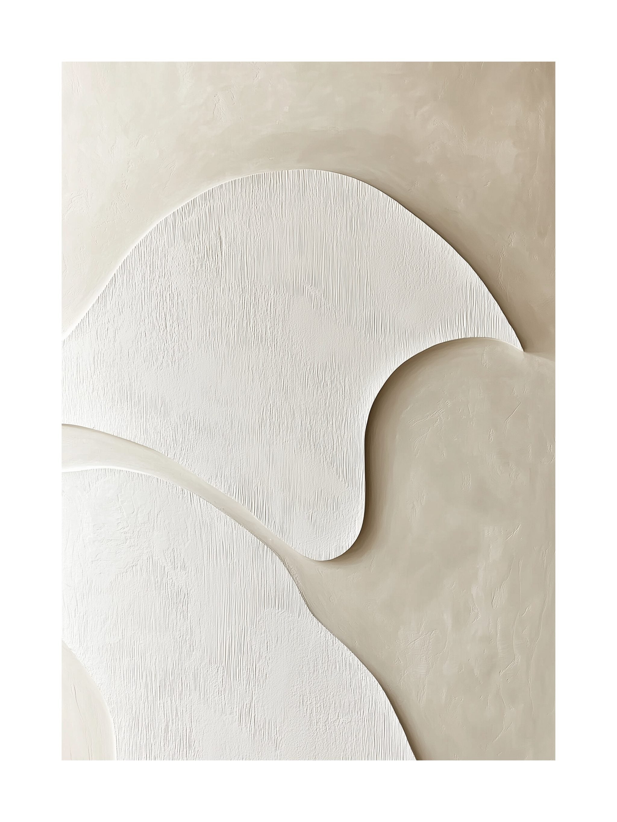 Curved White Forms Poster
