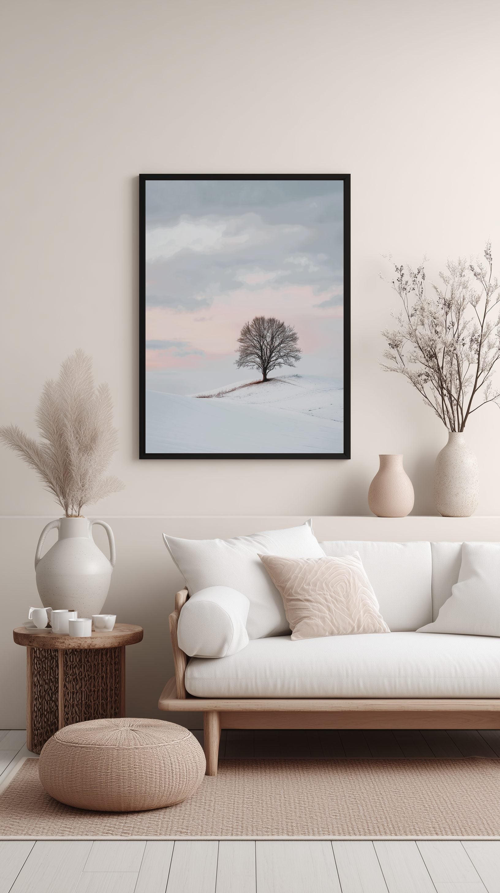 Lone Tree in Winter Poster