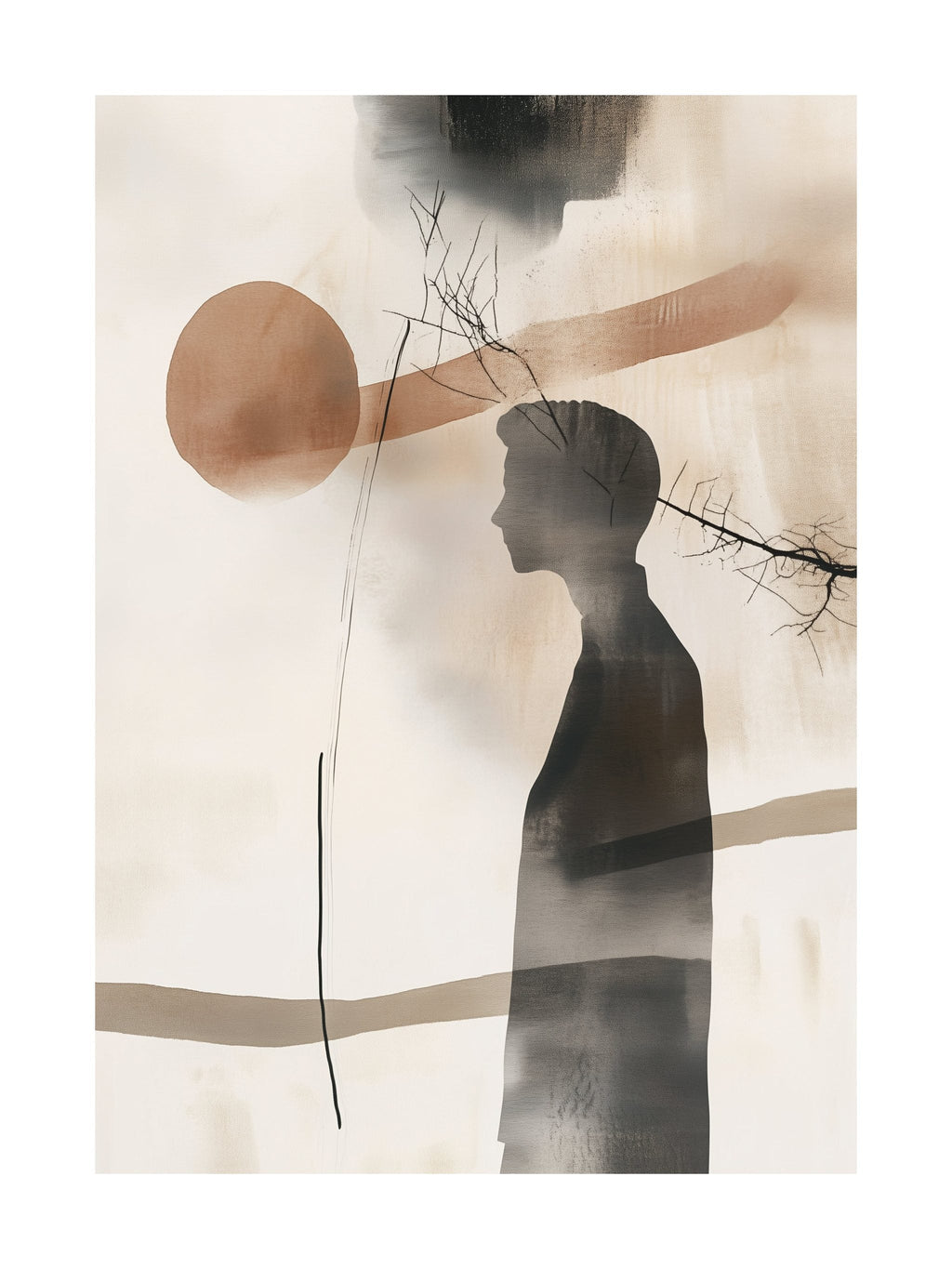 Silhouette Reflection Poster