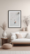 Skiers on the Slope Poster