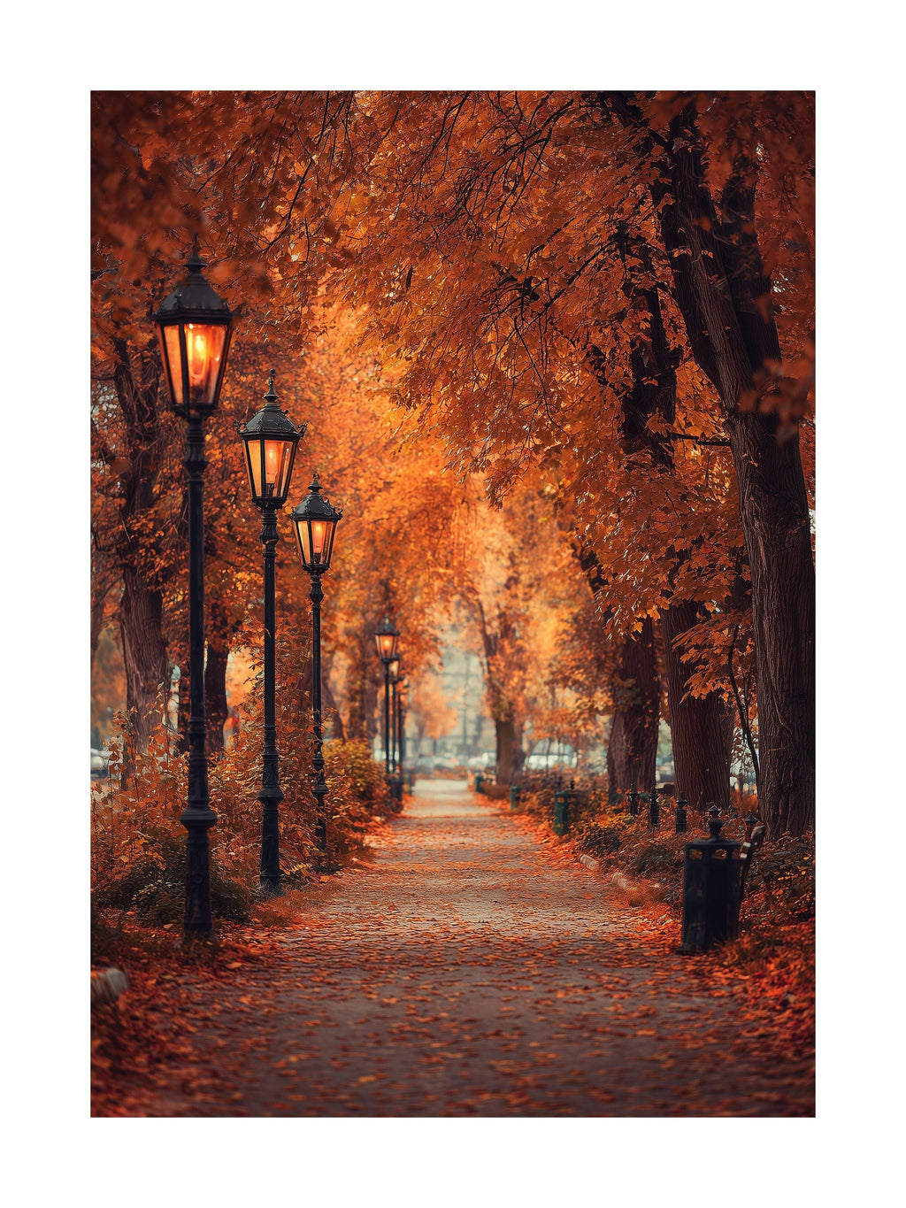 Autumn Park Path Poster