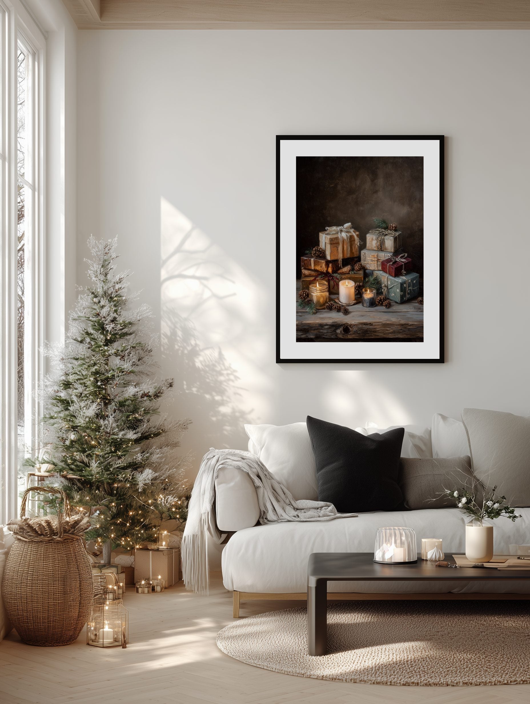 Classic Christmas Still Life Poster