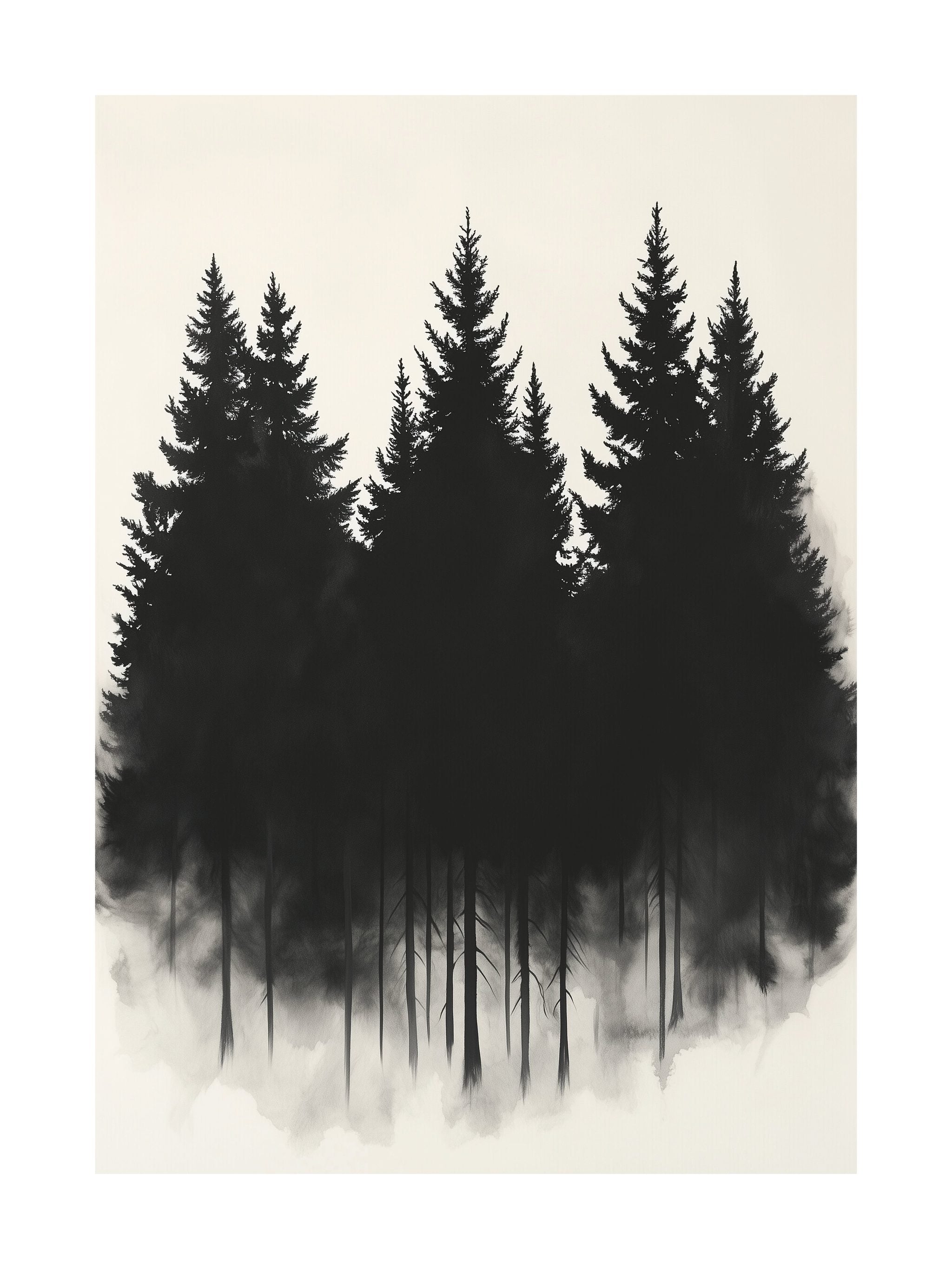 Monochrome Silhouettes Poster