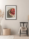 Raspberries in Linen Bowl Poster
