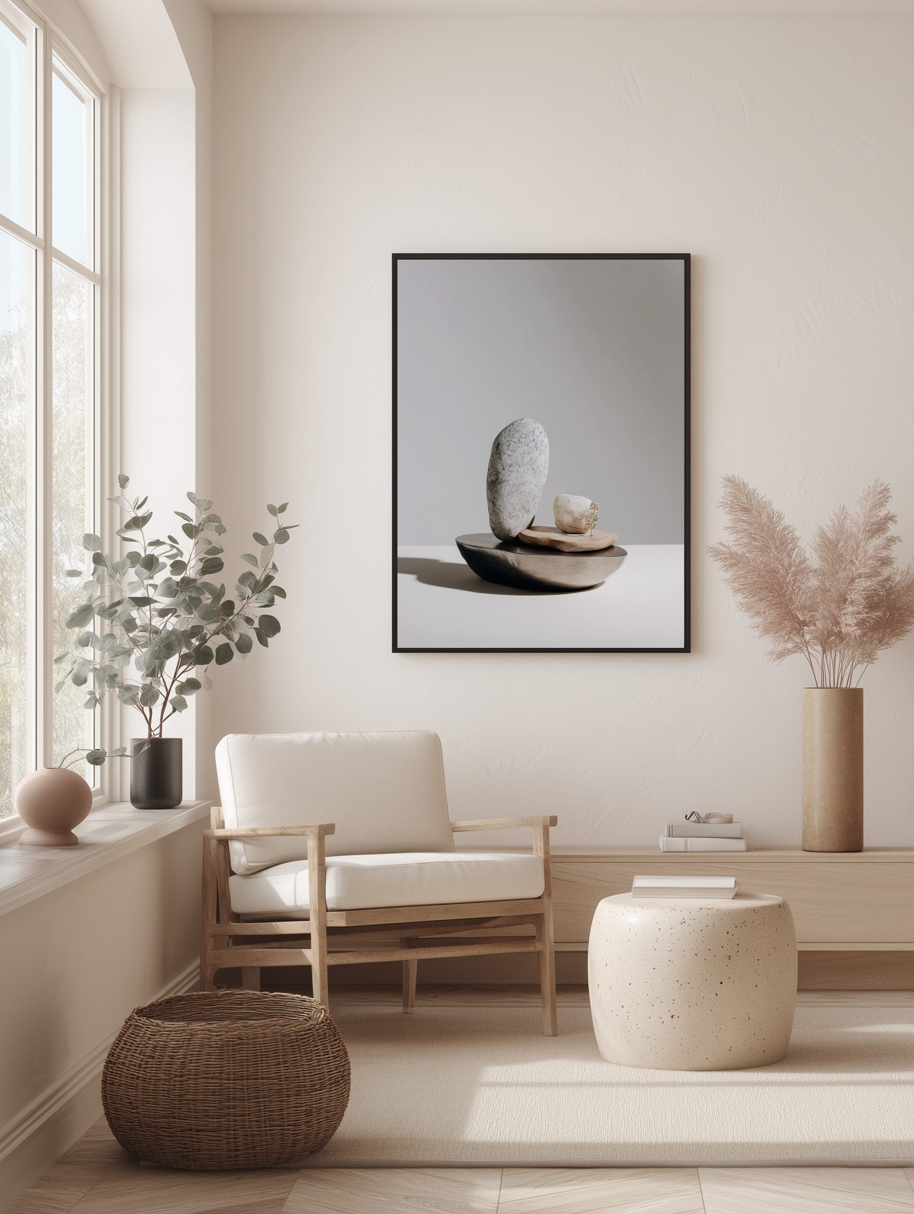 Modern Stone Sculpture Poster