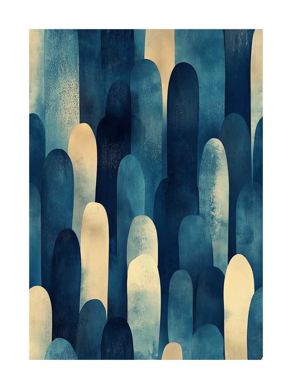 Green Watercolor Arch Pattern Poster