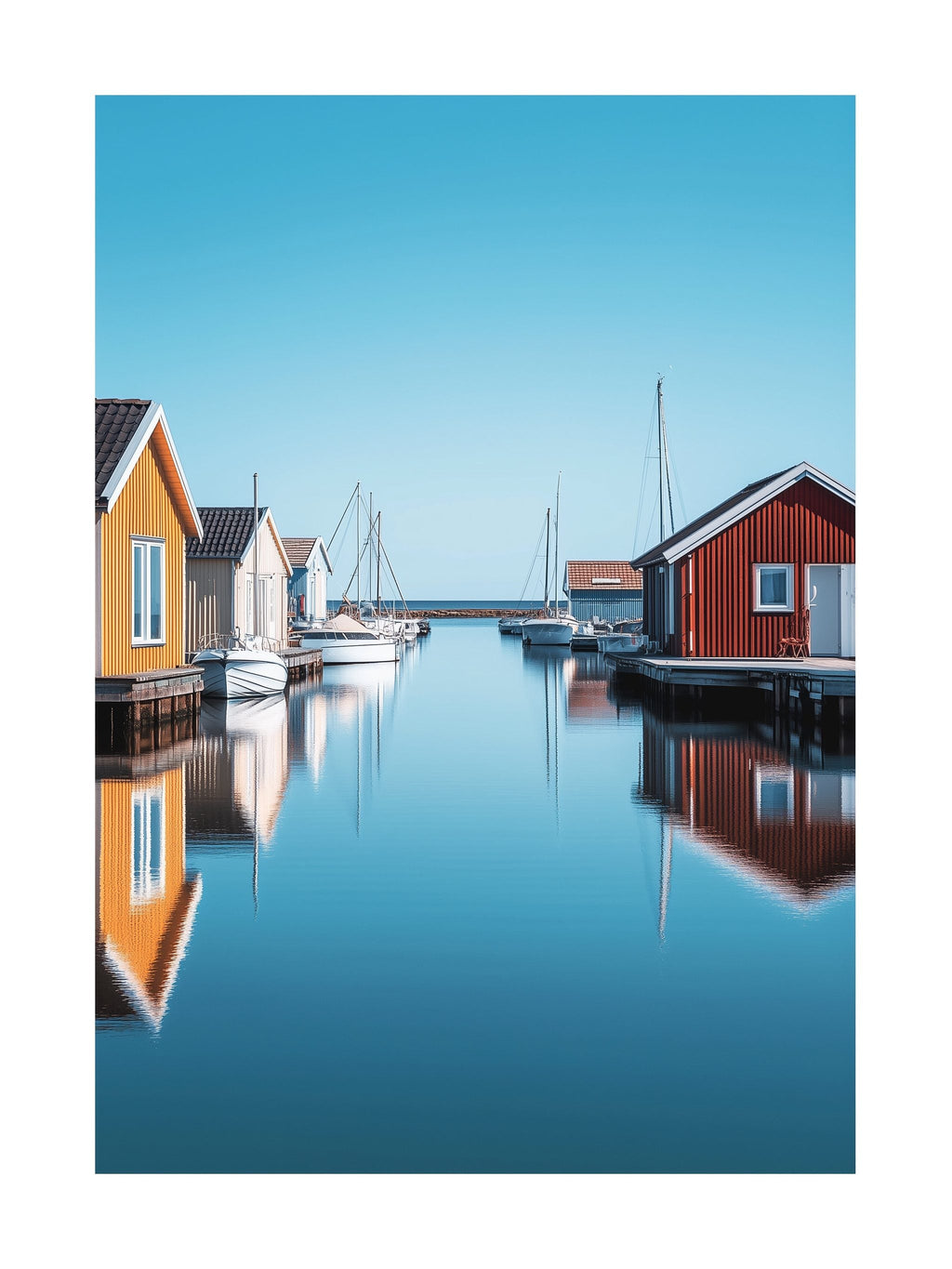 Swedish Boathouses Poster