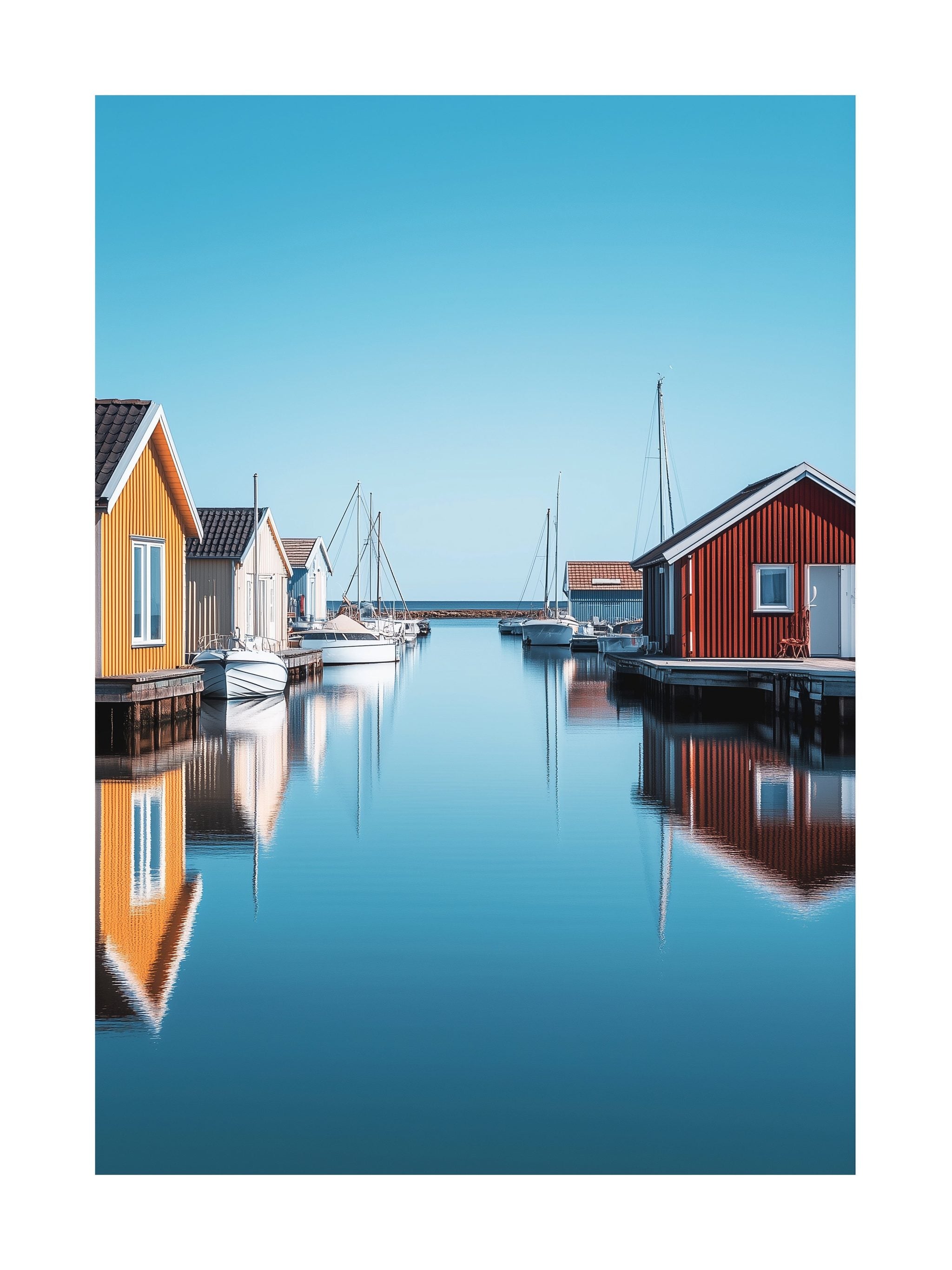 Swedish Boathouses Poster