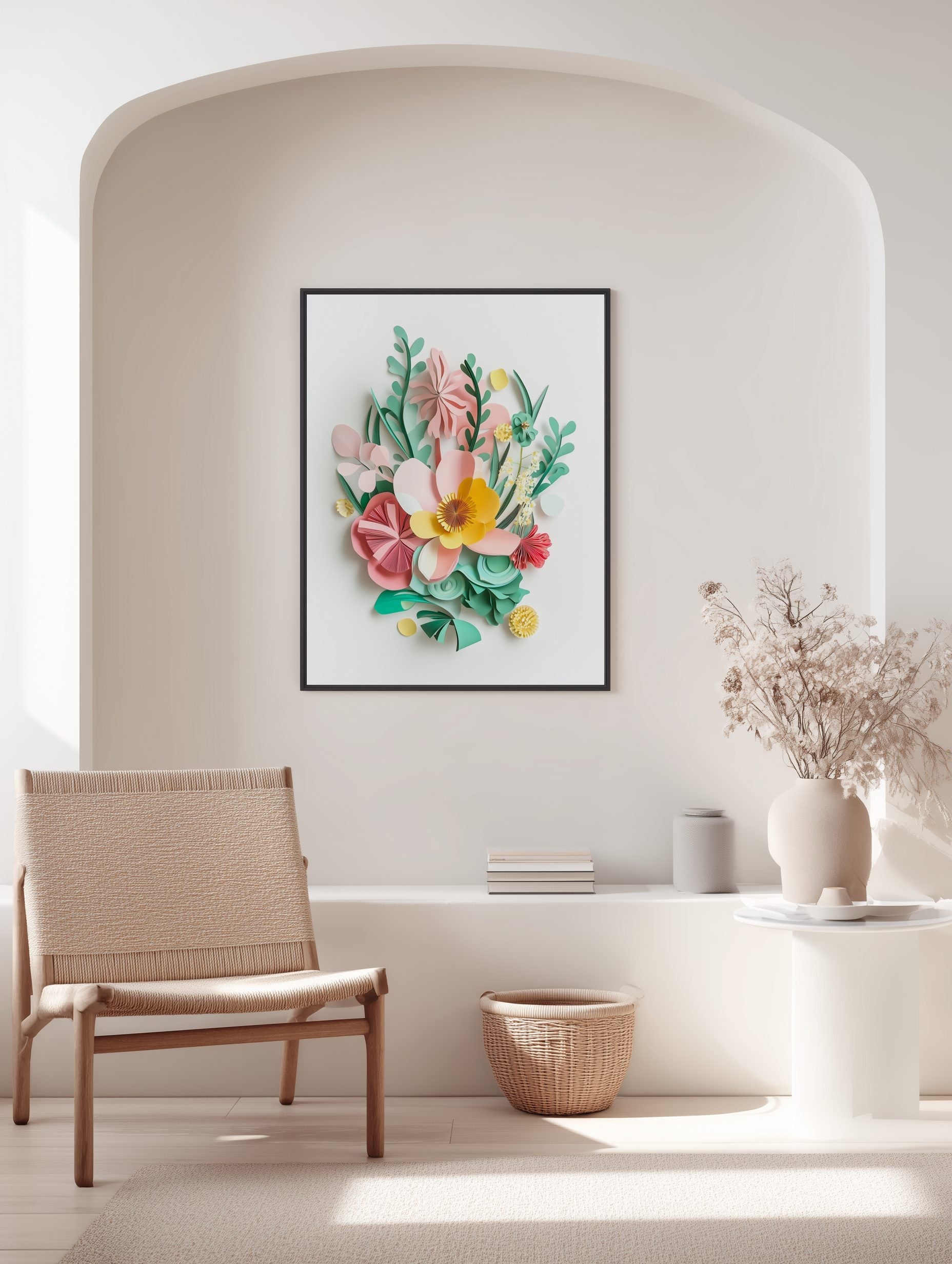 Spring Paper Flowers Poster