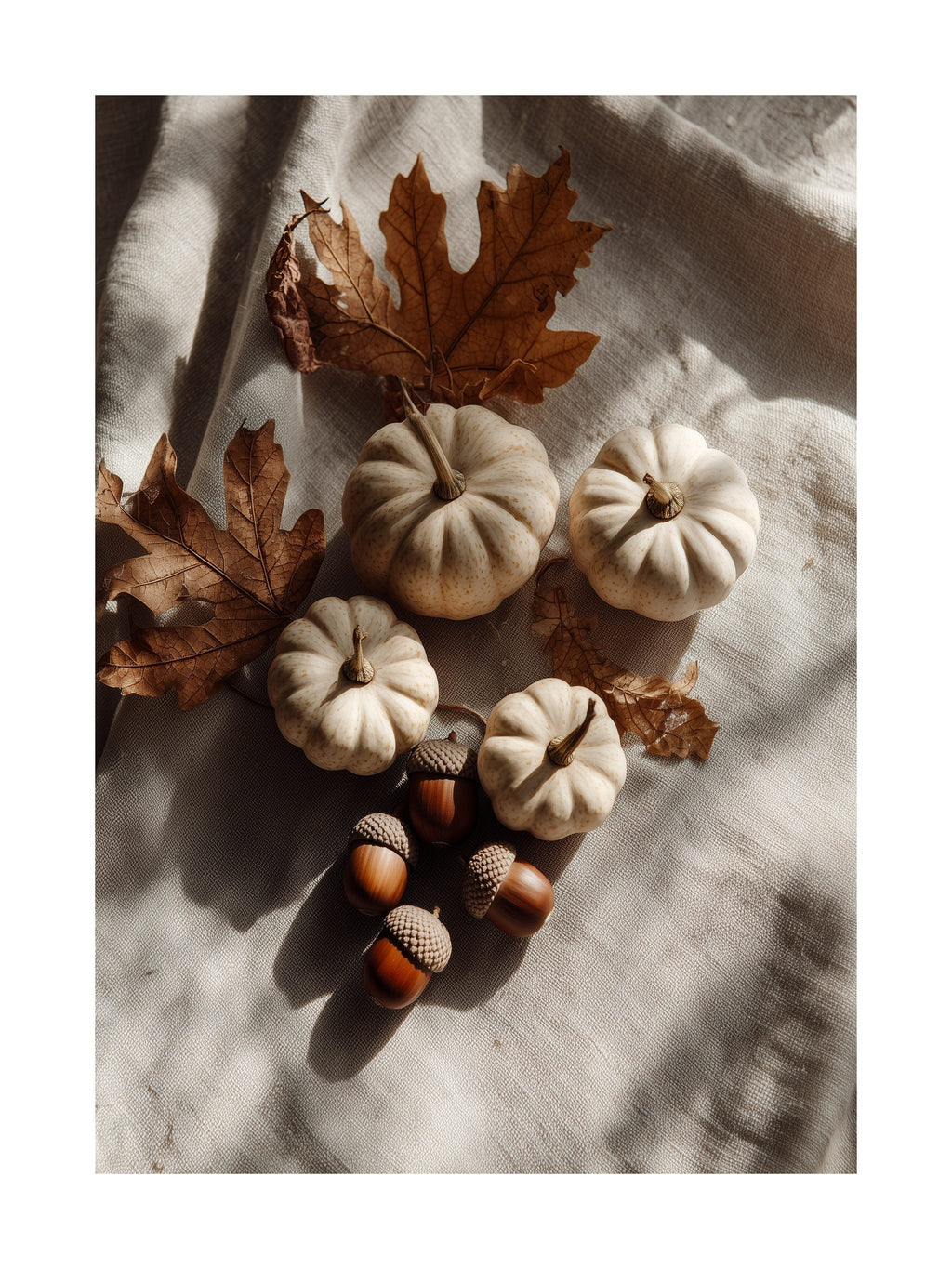 Mini Pumpkins & Acorns Poster