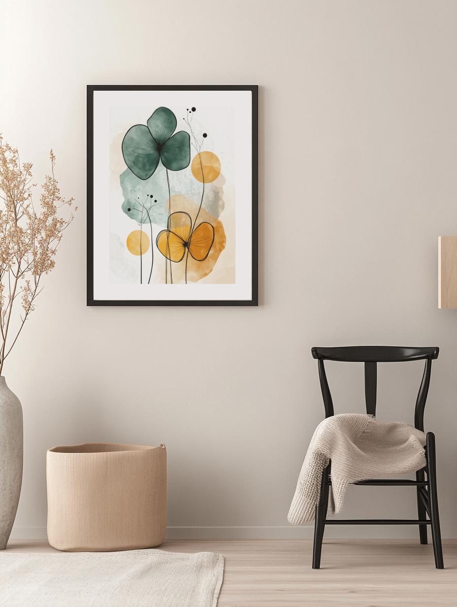 Modern Botanical Shapes Poster