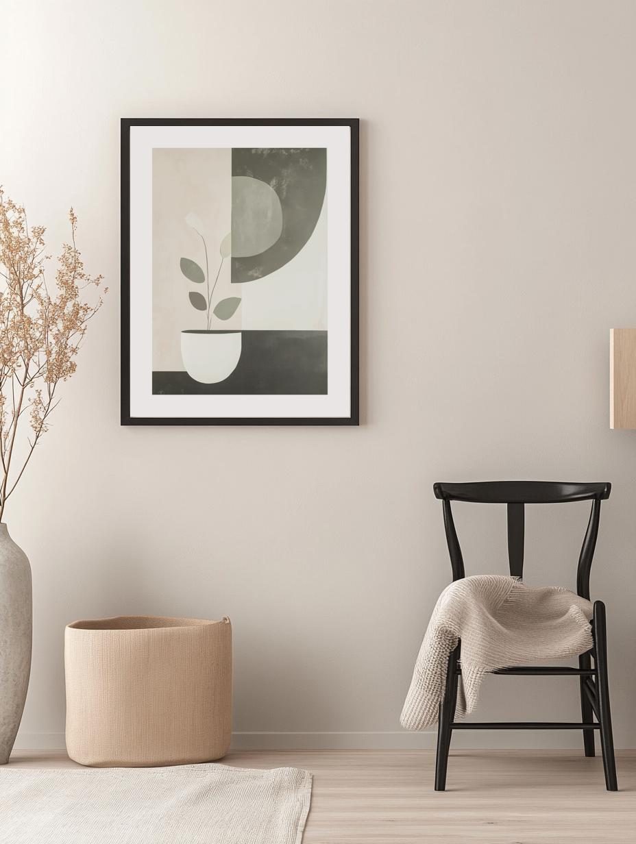 Modern Leaf Pot Poster