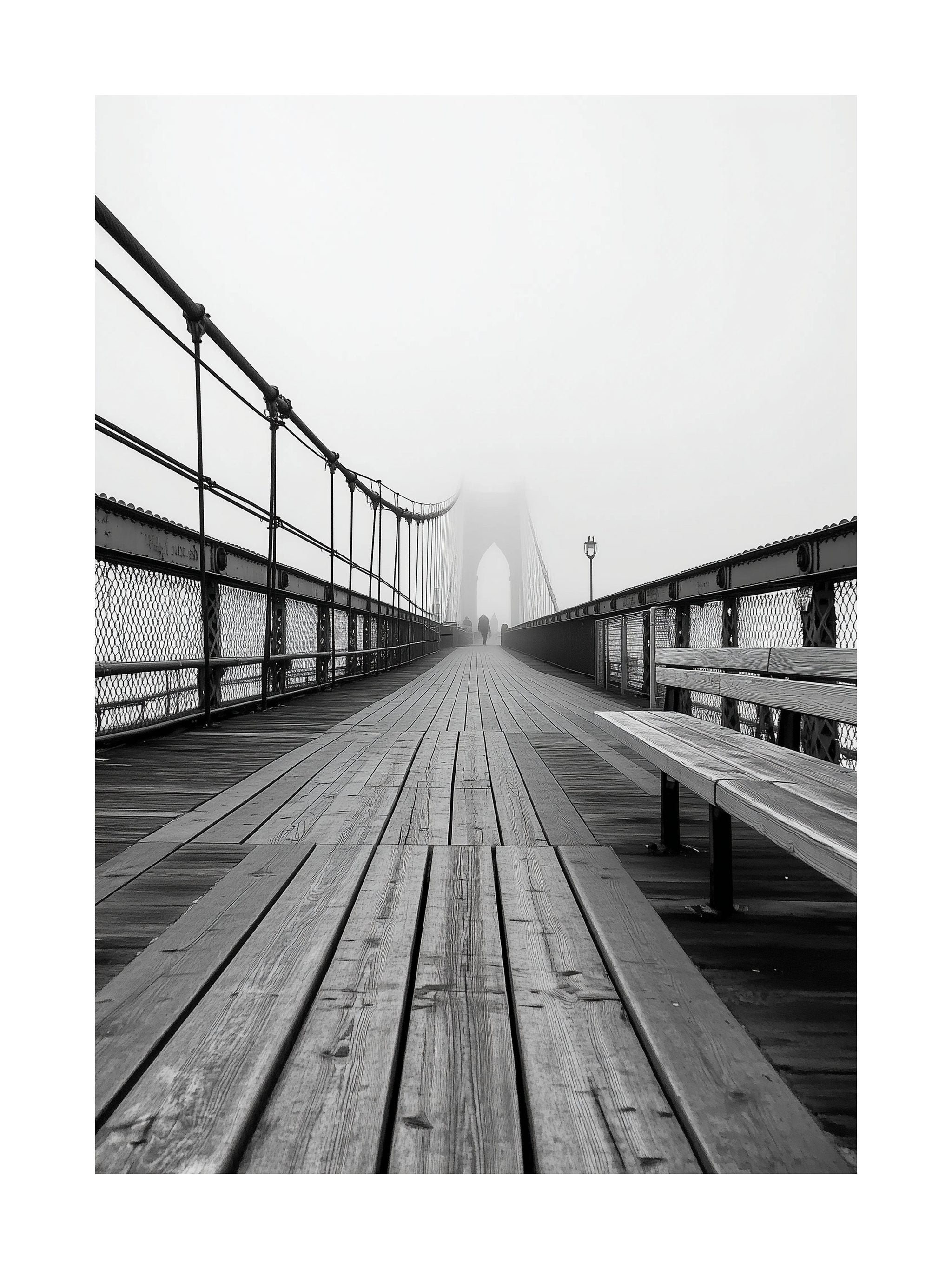 Foggy Bridge Poster