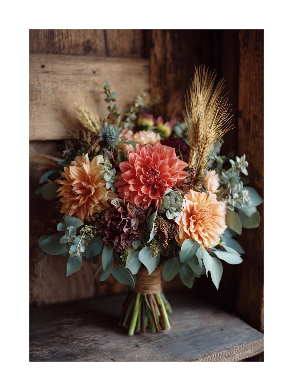 Rustic Autumn Bouquet Poster