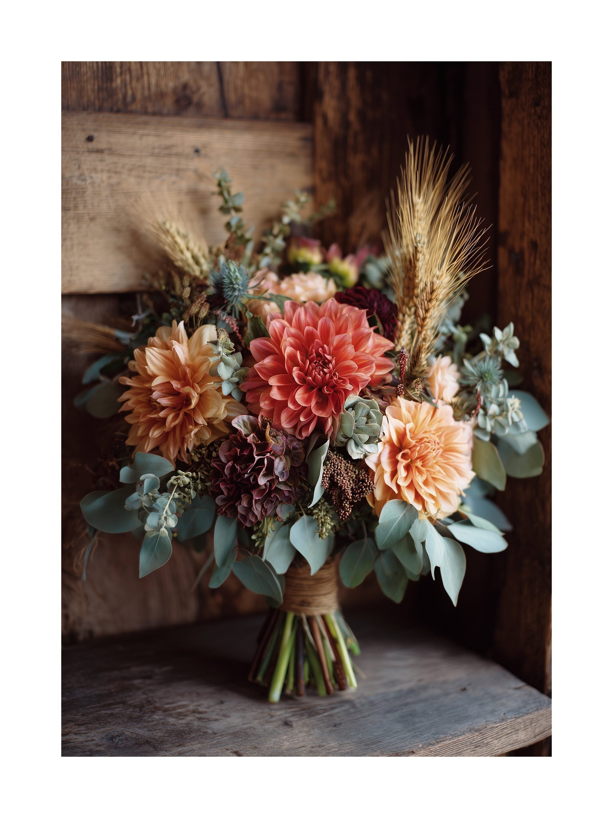 Rustic Autumn Bouquet Poster