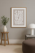 White Botanical Silhouette Poster