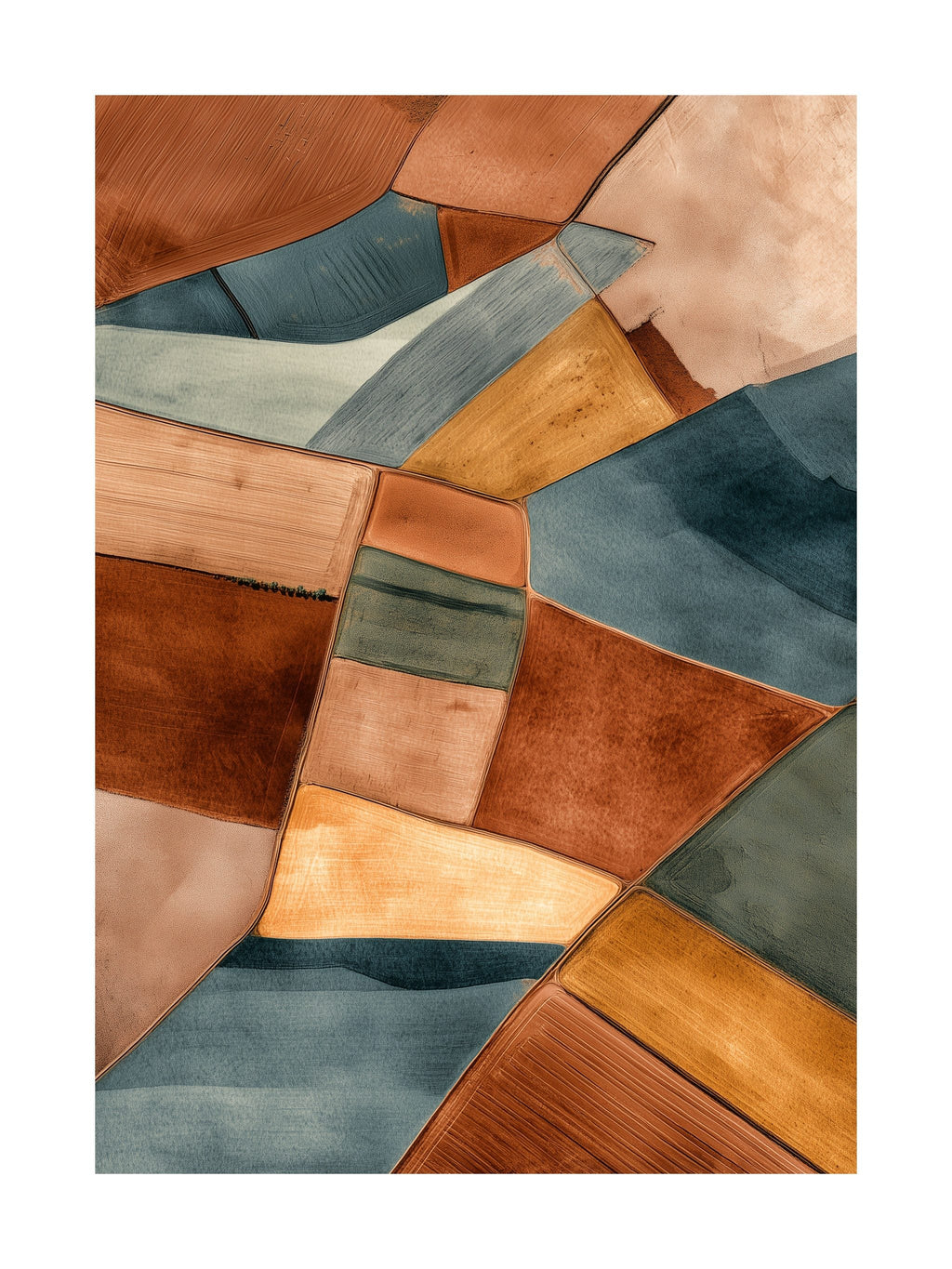 Abstract Farmland Poster