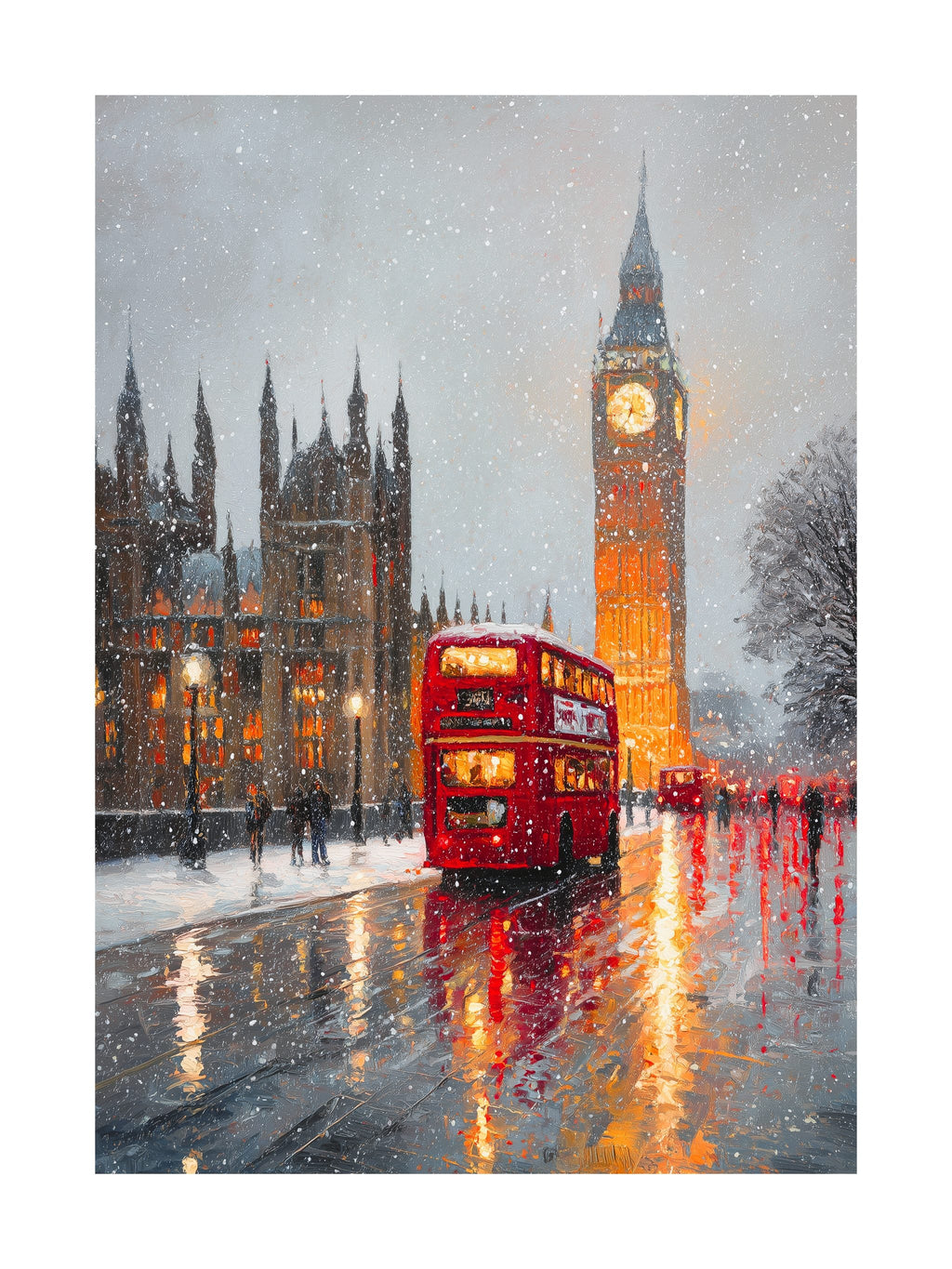 London Winter Evening Poster