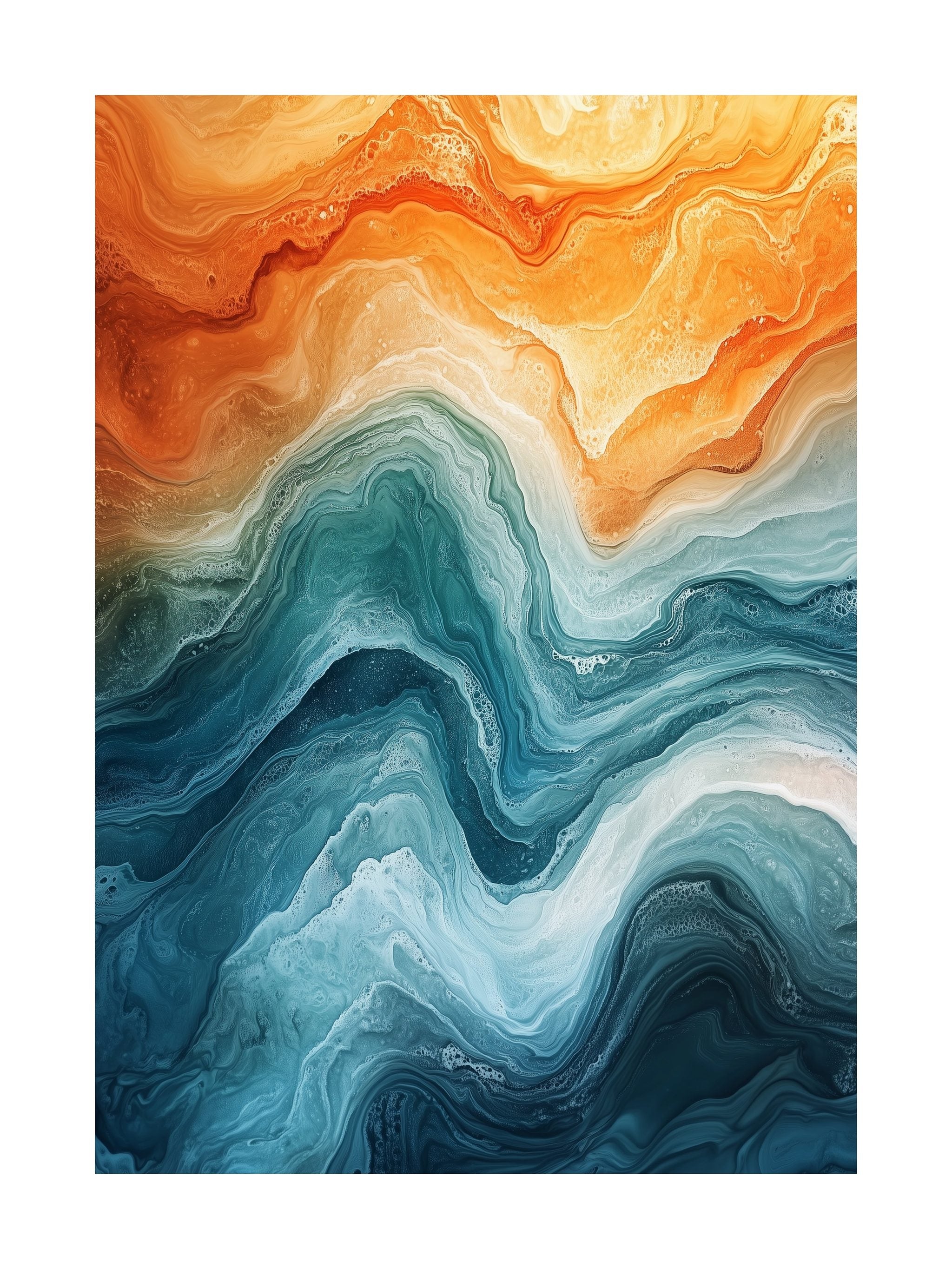 Harmony of the Waves Abstract Poster