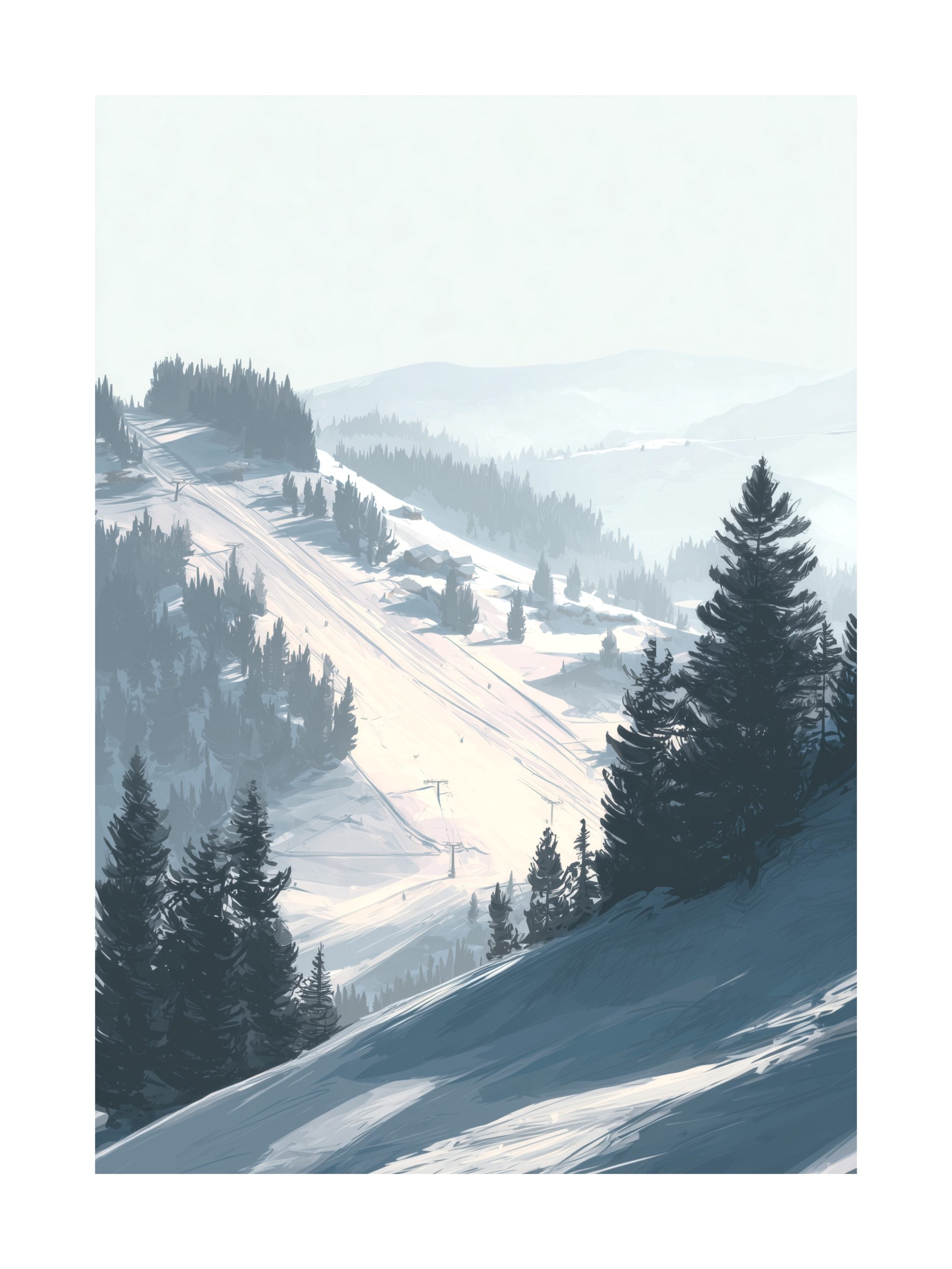 Ski Slope Poster
