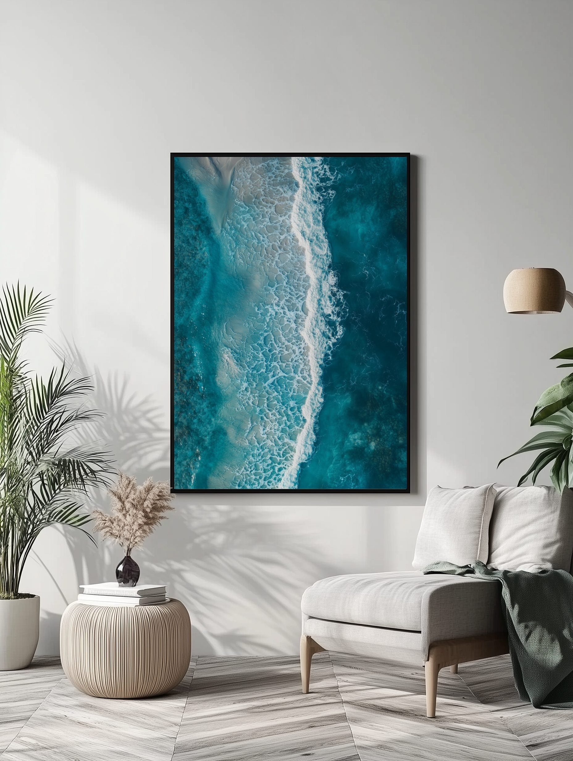 Aerial Beach Break Poster