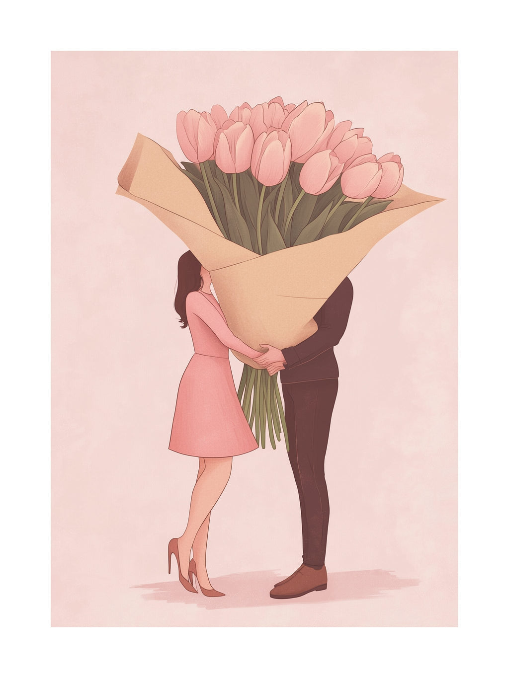 Romantic Embrace Poster