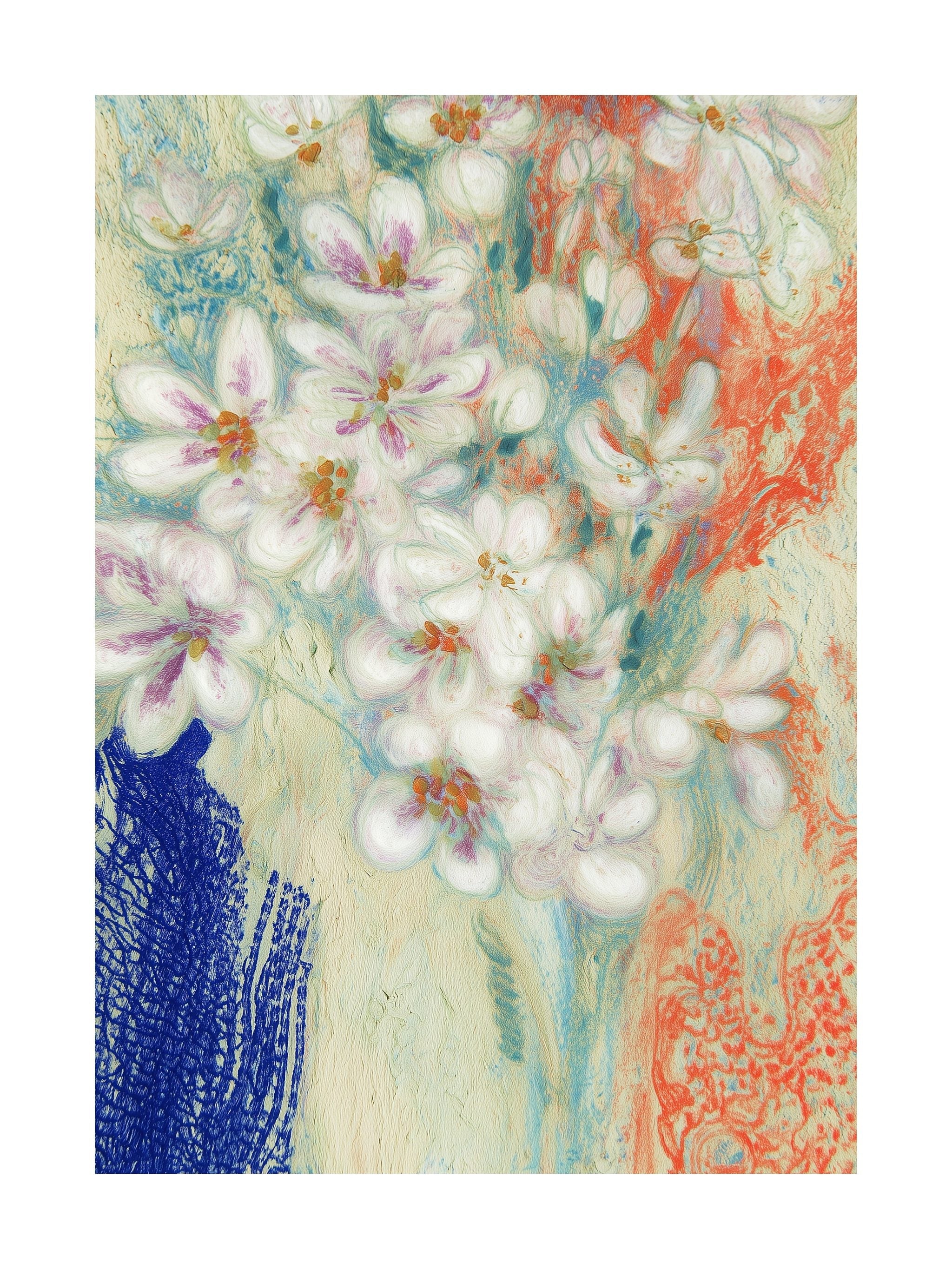 White Blossom Elegance Poster