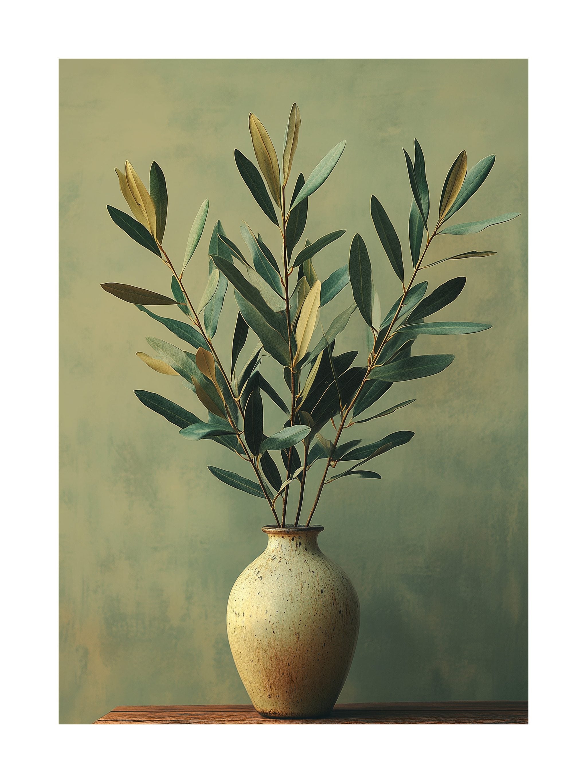 Vase of Olive Branches Poster