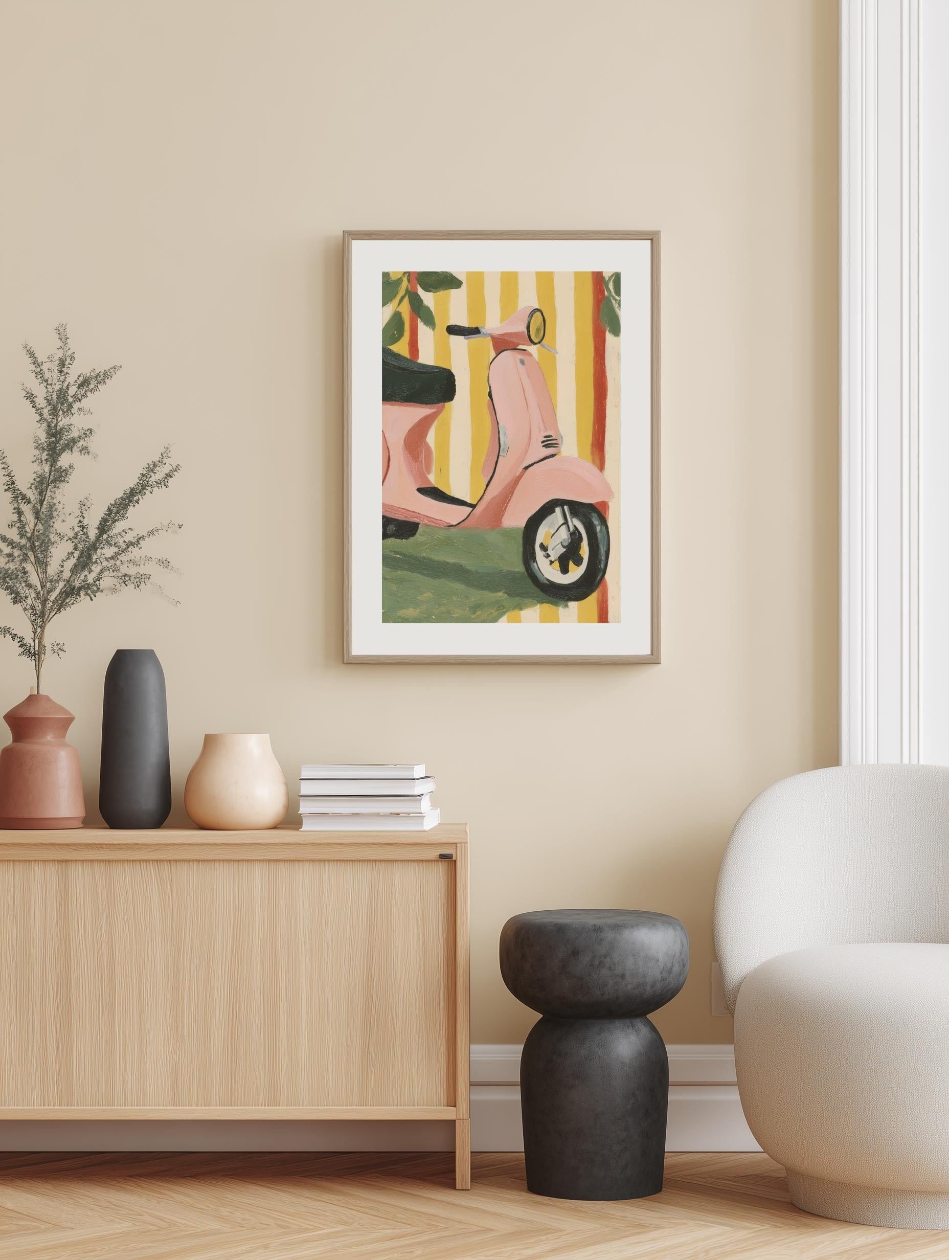 Retro Vespa Poster