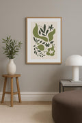 Modern Leaf Cutout Poster