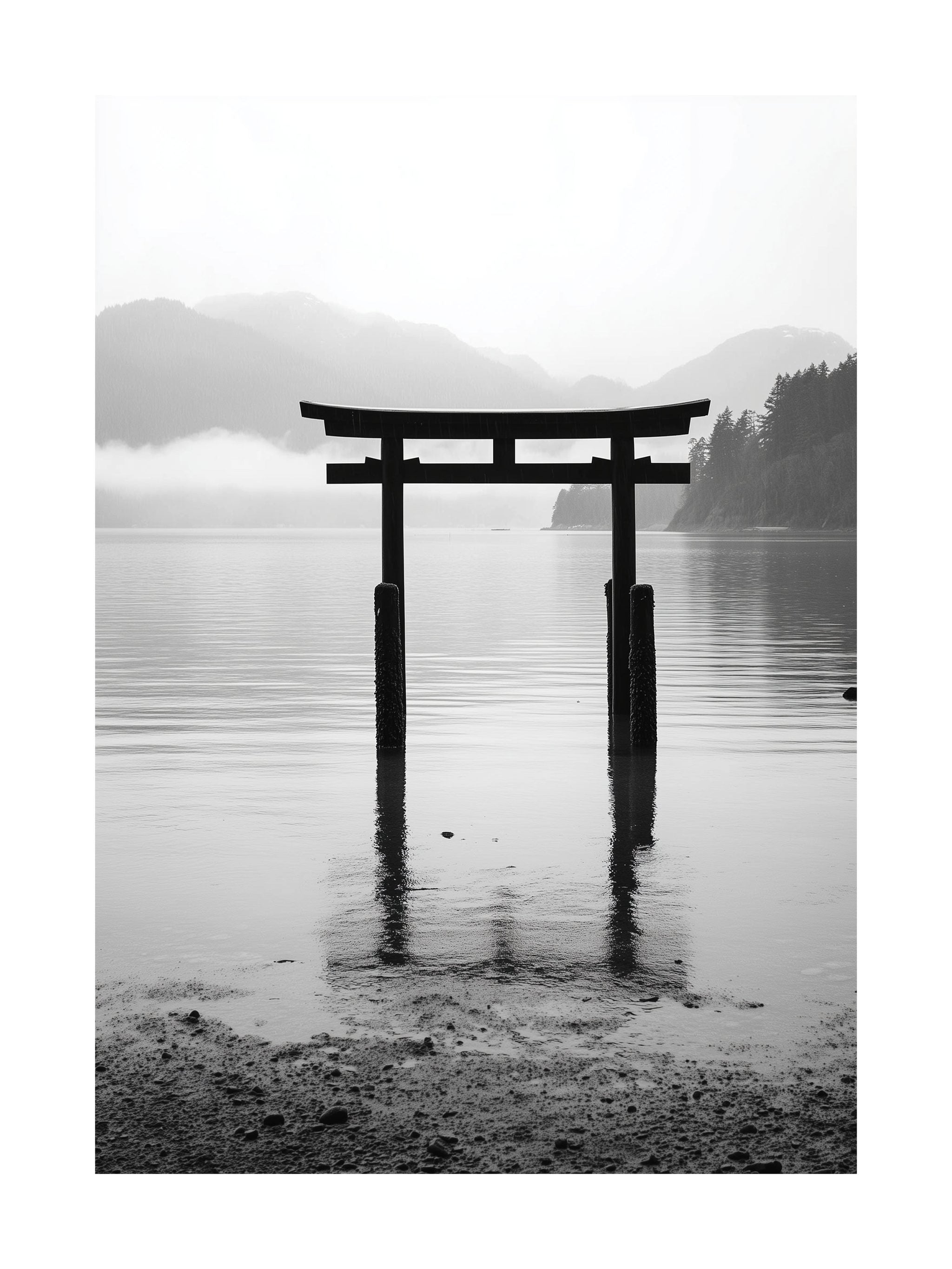 Torii Gate Reflection Poster