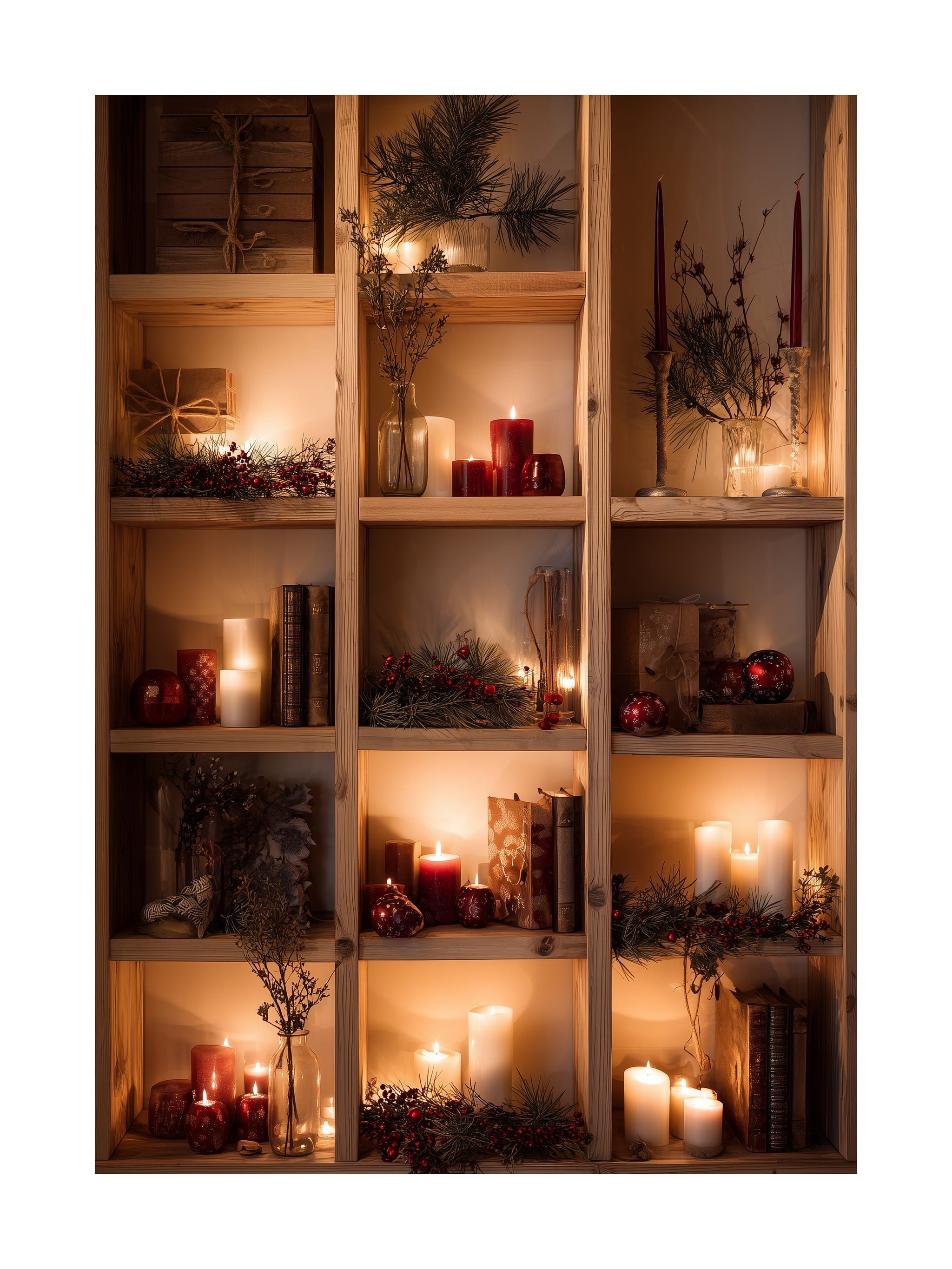 Cozy Christmas Candlelight Poster