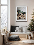 Winter Firewood and Holly Poster