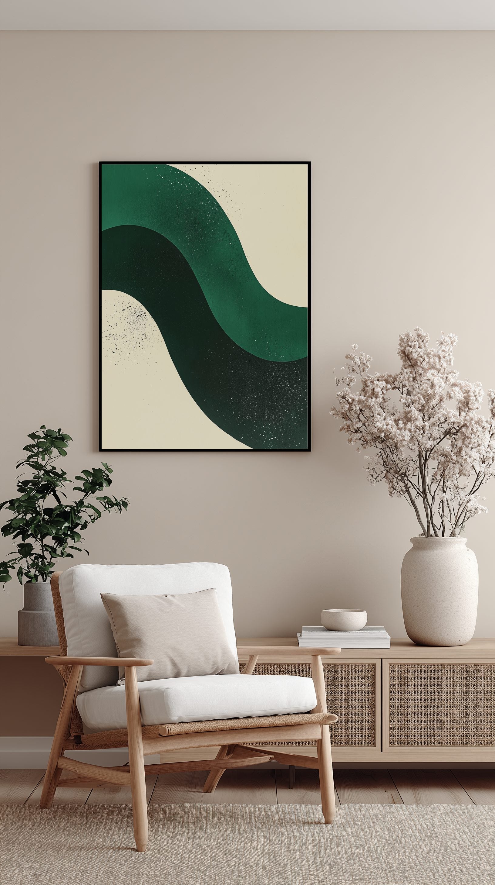 Emerald Waves Poster