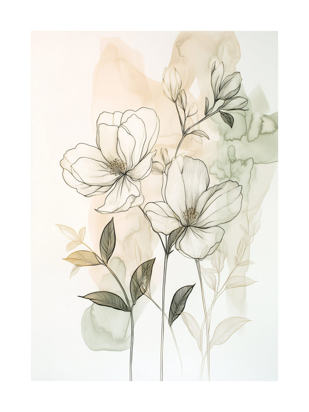 Line Art Elegance Poster