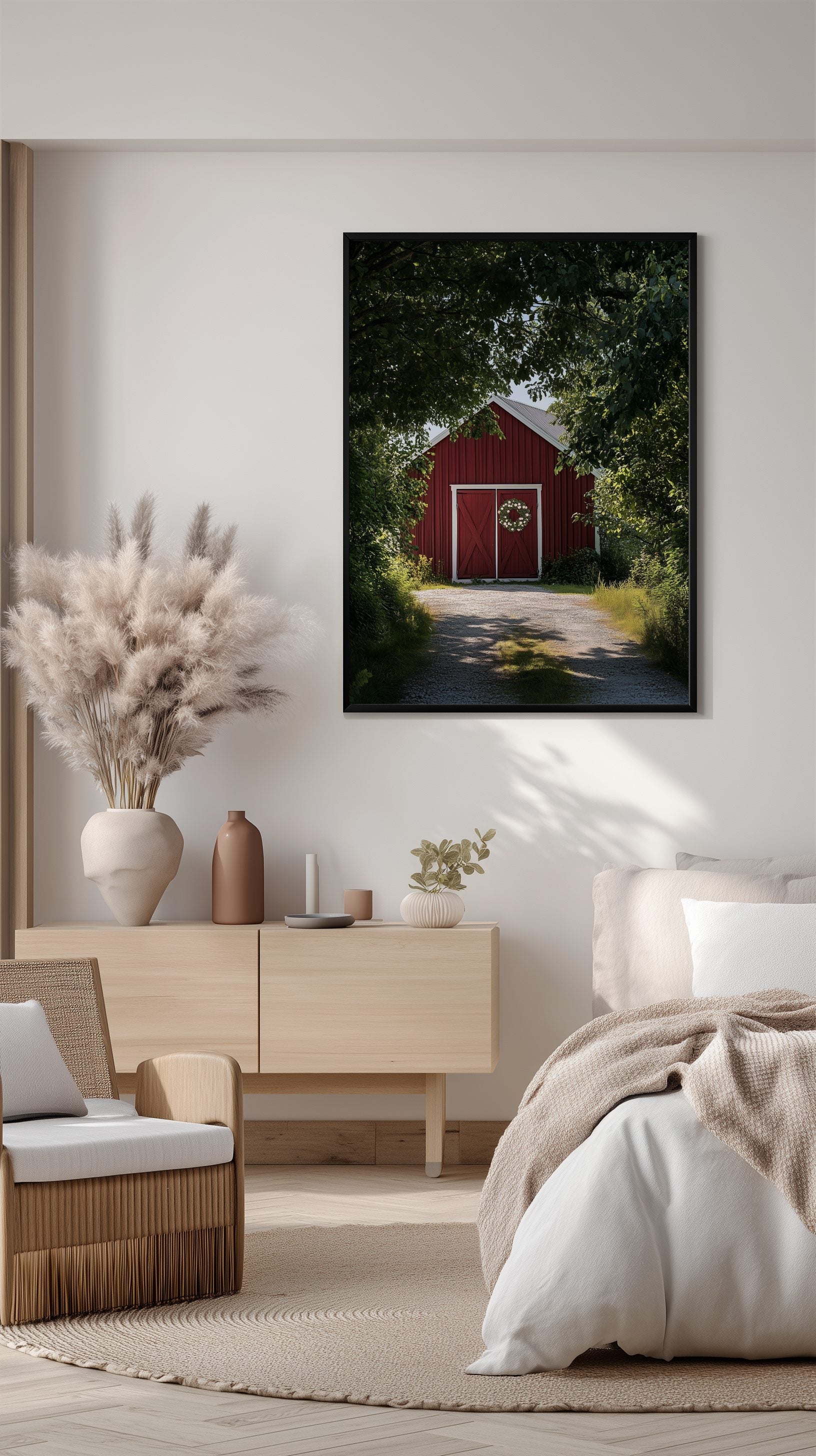 Midsummer Red Barn Poster