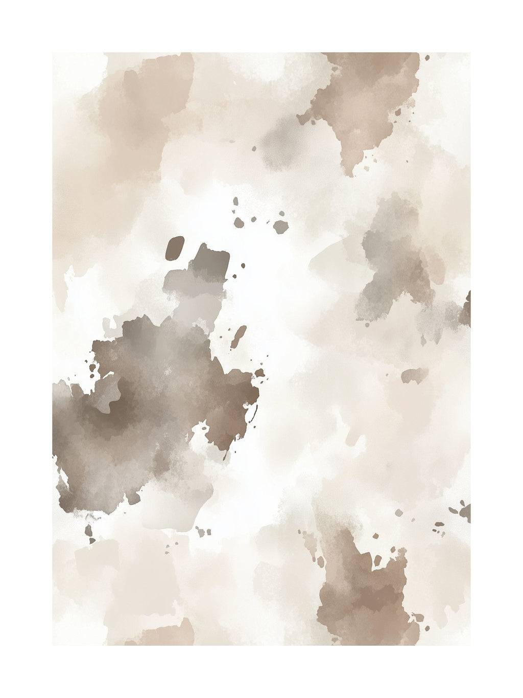 Beige Watercolor Splash Poster