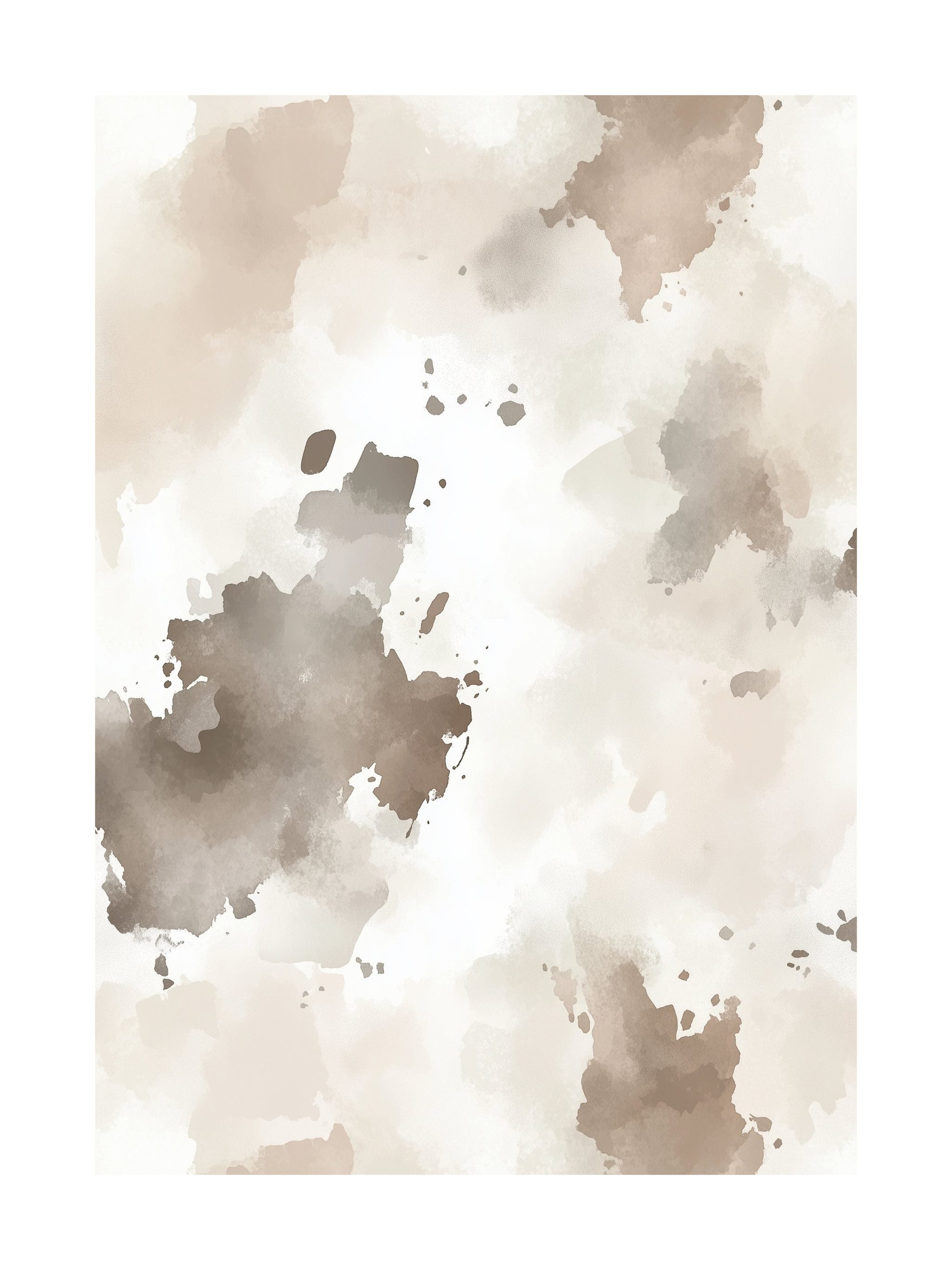 Beige Watercolor Splash Poster